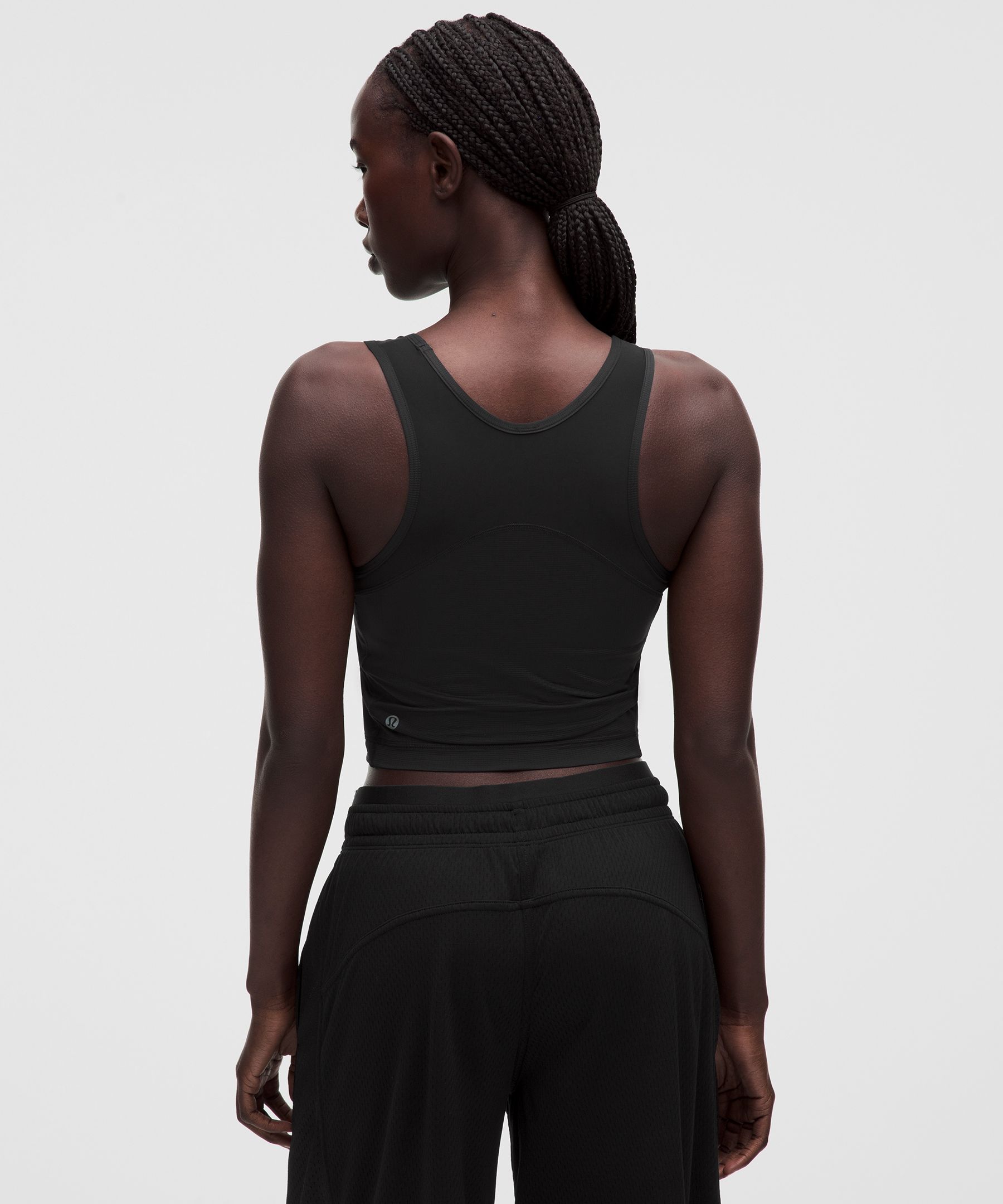 Mesh-Back Tank Top with Drop-In Pockets *Light Support, B/C Cup