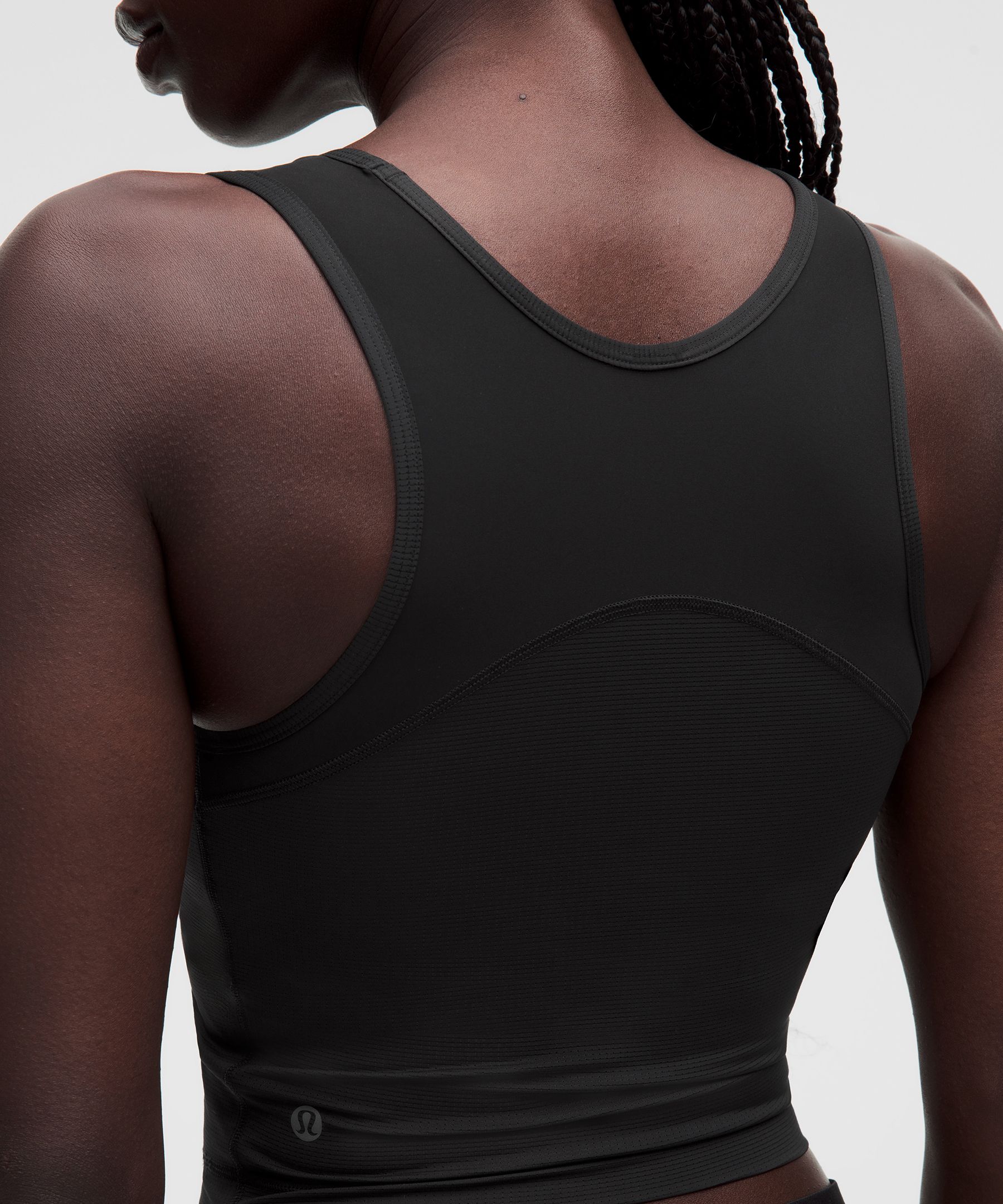 Mesh-Back Tank Top with Drop-In Pockets *Light Support, B/C Cup