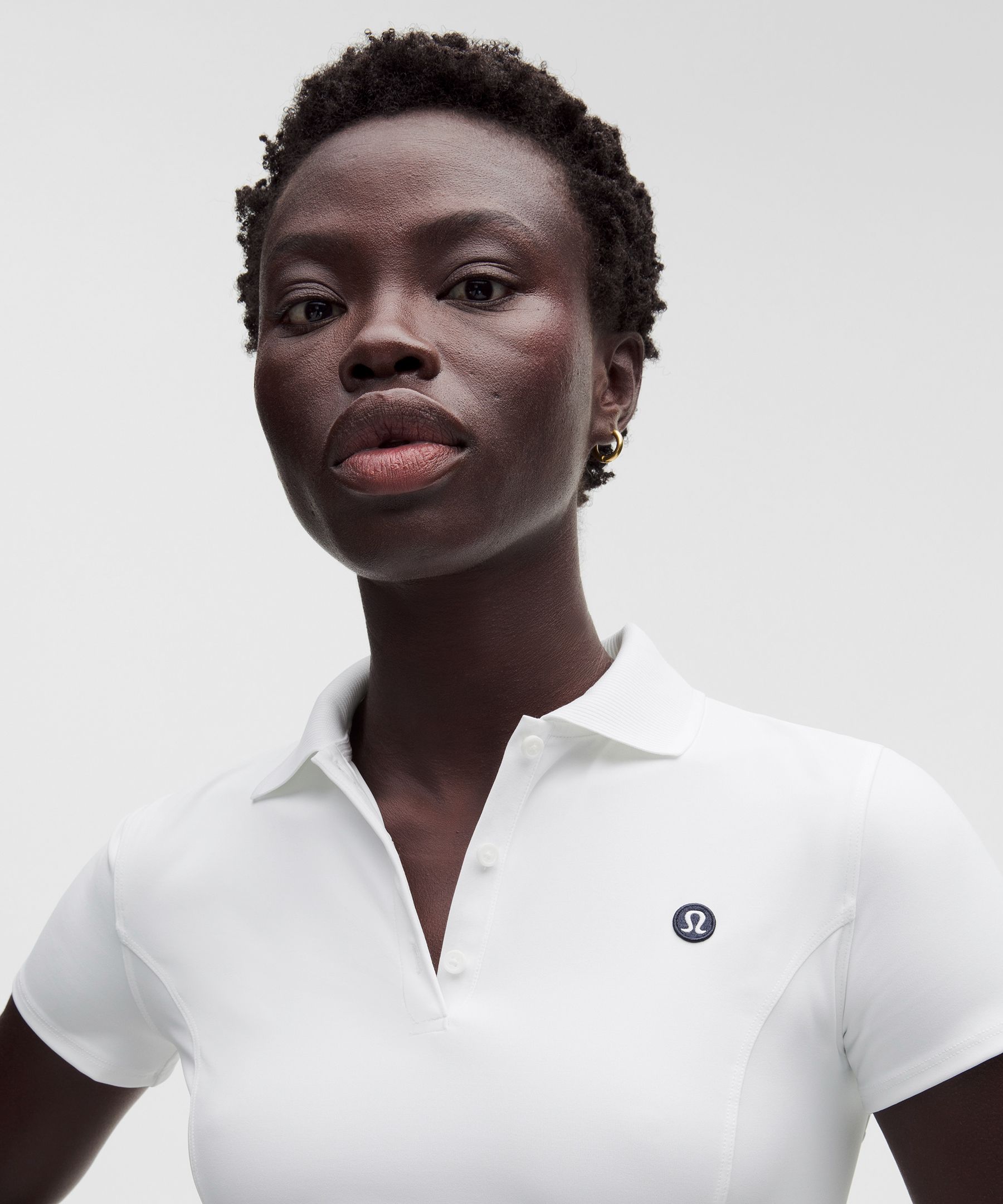 Pleated-Hem Polo Golf Dress