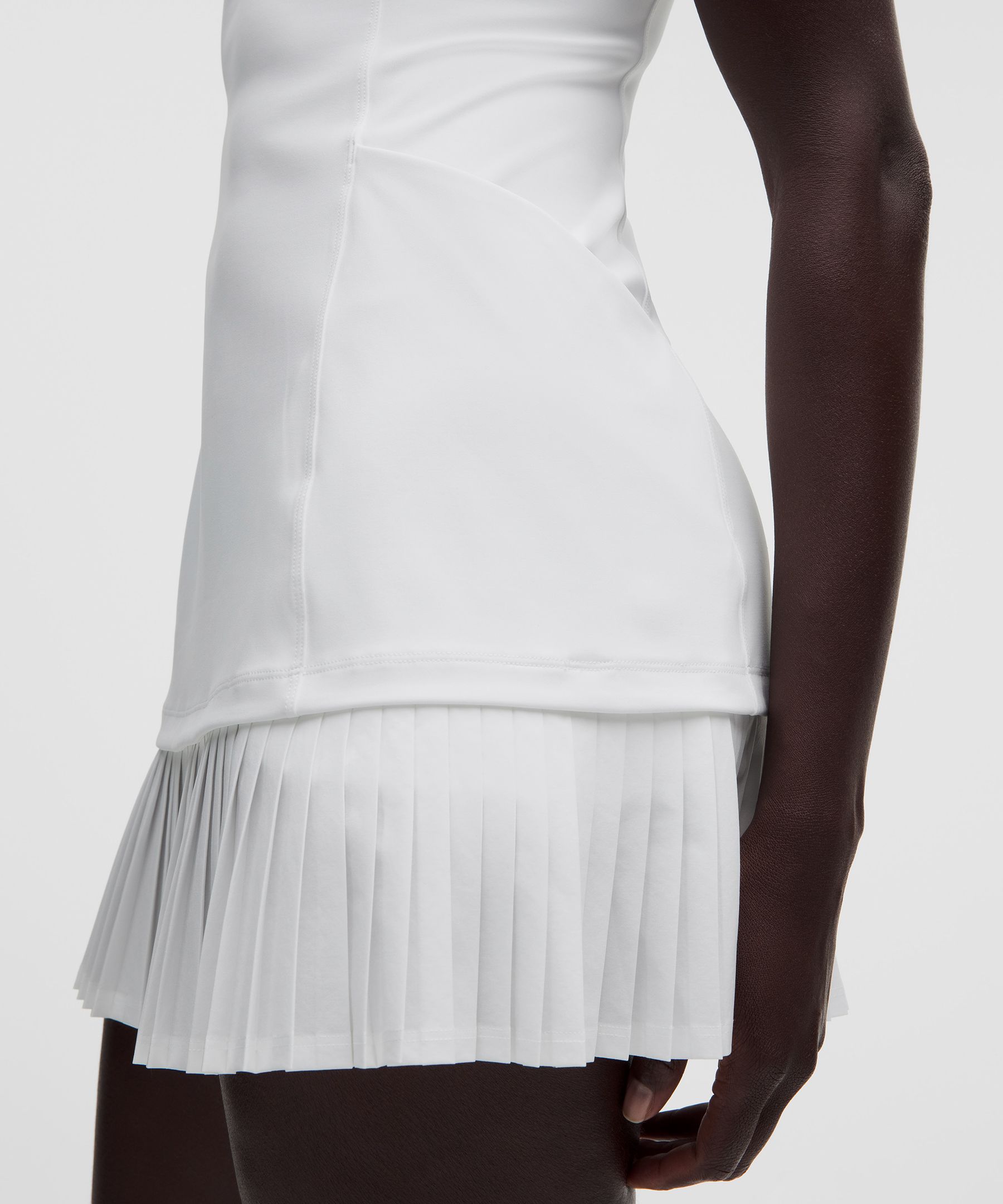 Pleated-Hem Polo Golf Dress