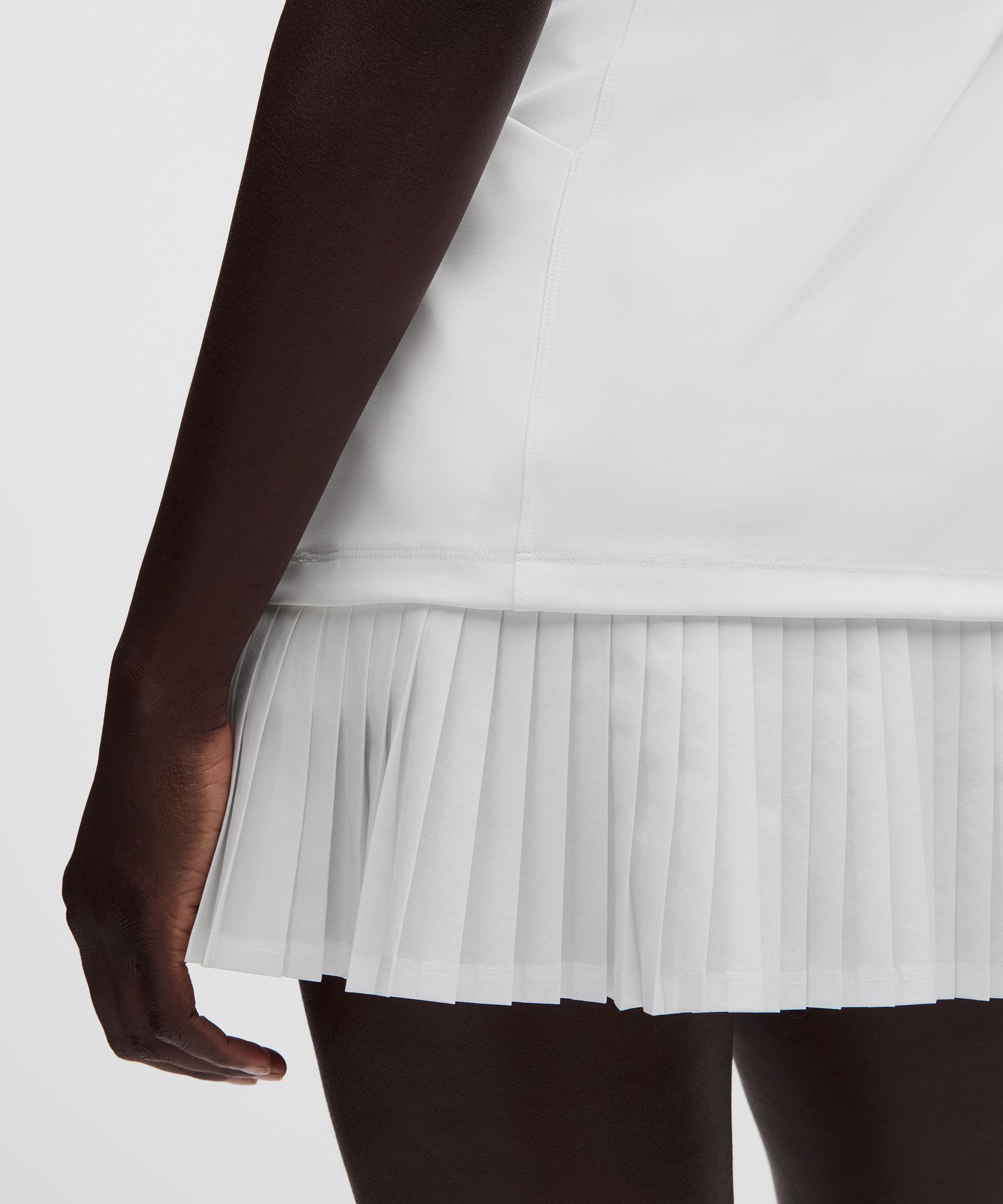 Pleated-Hem Polo Golf Dress