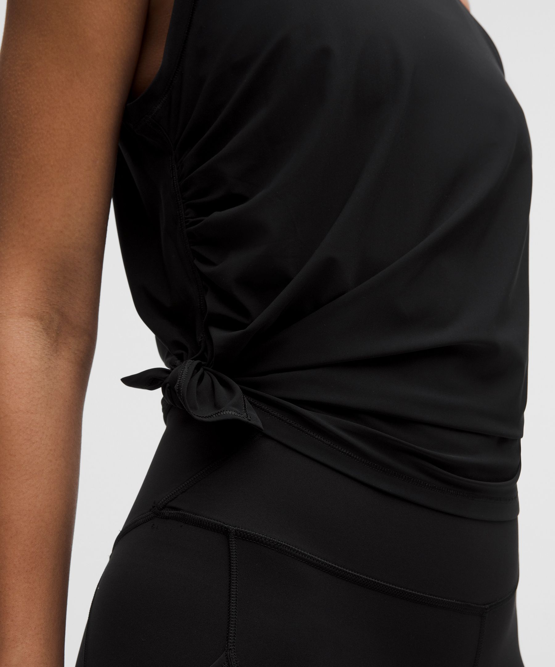Side-Ruched Running Tank Top