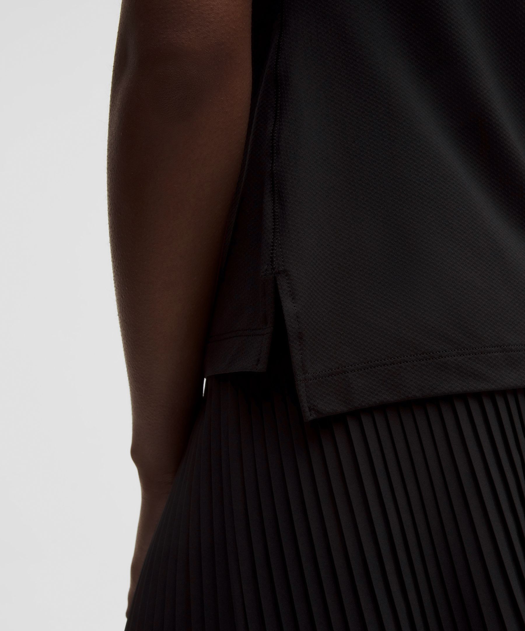 Quick-Dry Sleeveless Polo Shirt *Straight Hem