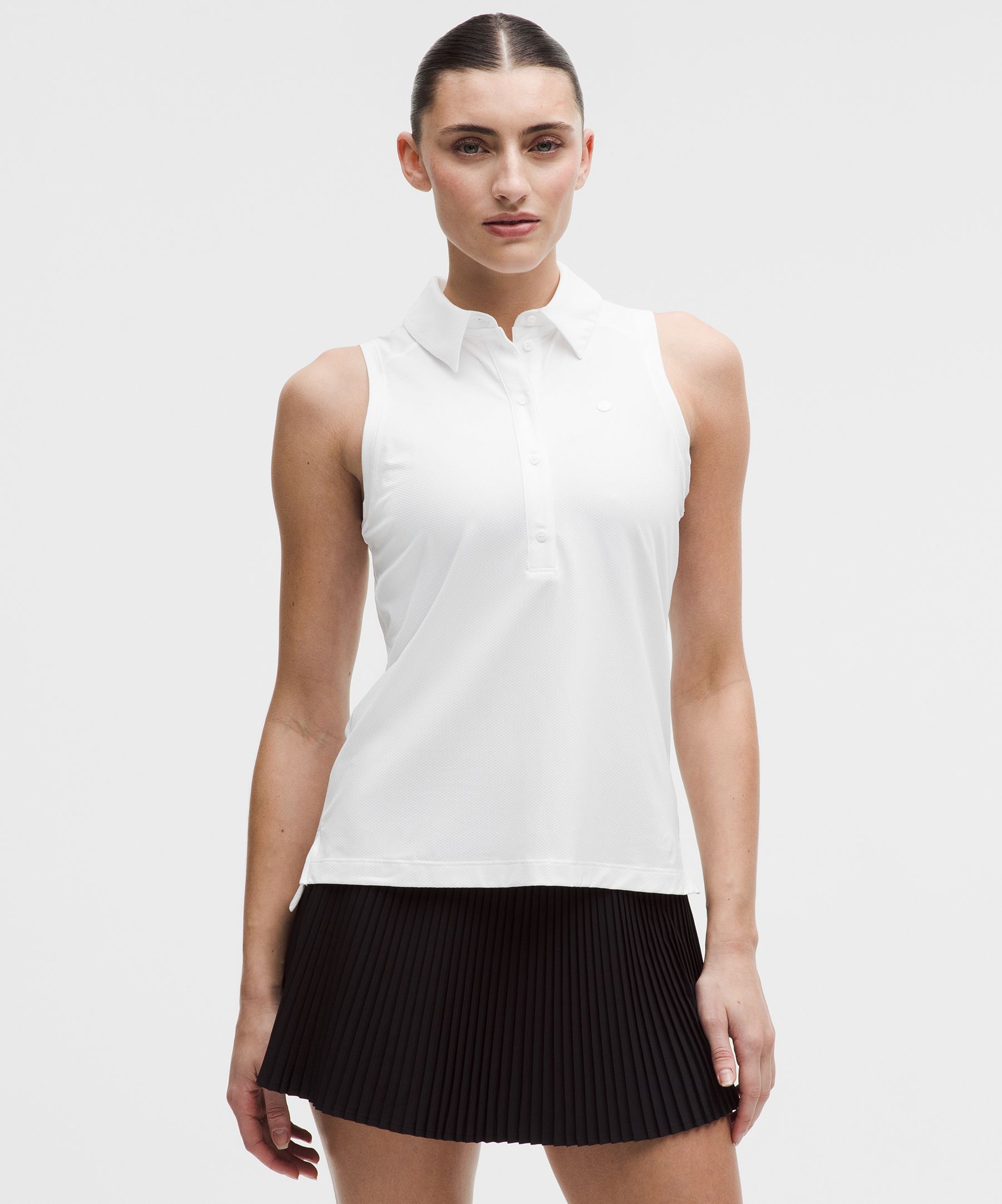 Quick-Dry Sleeveless Polo Shirt 