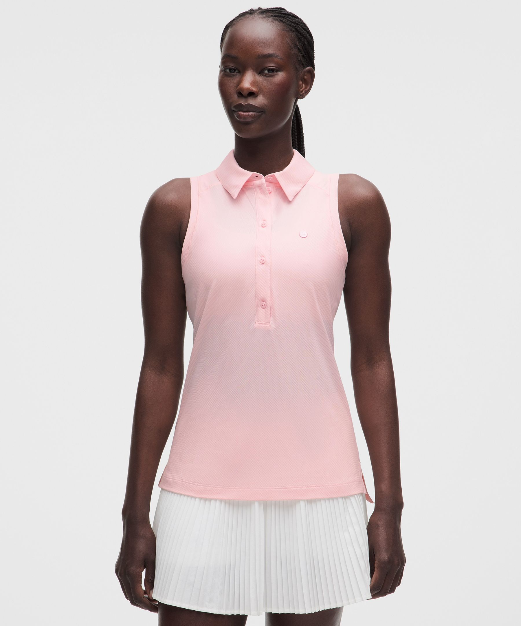 Quick-Dry Sleeveless Polo Shirt 