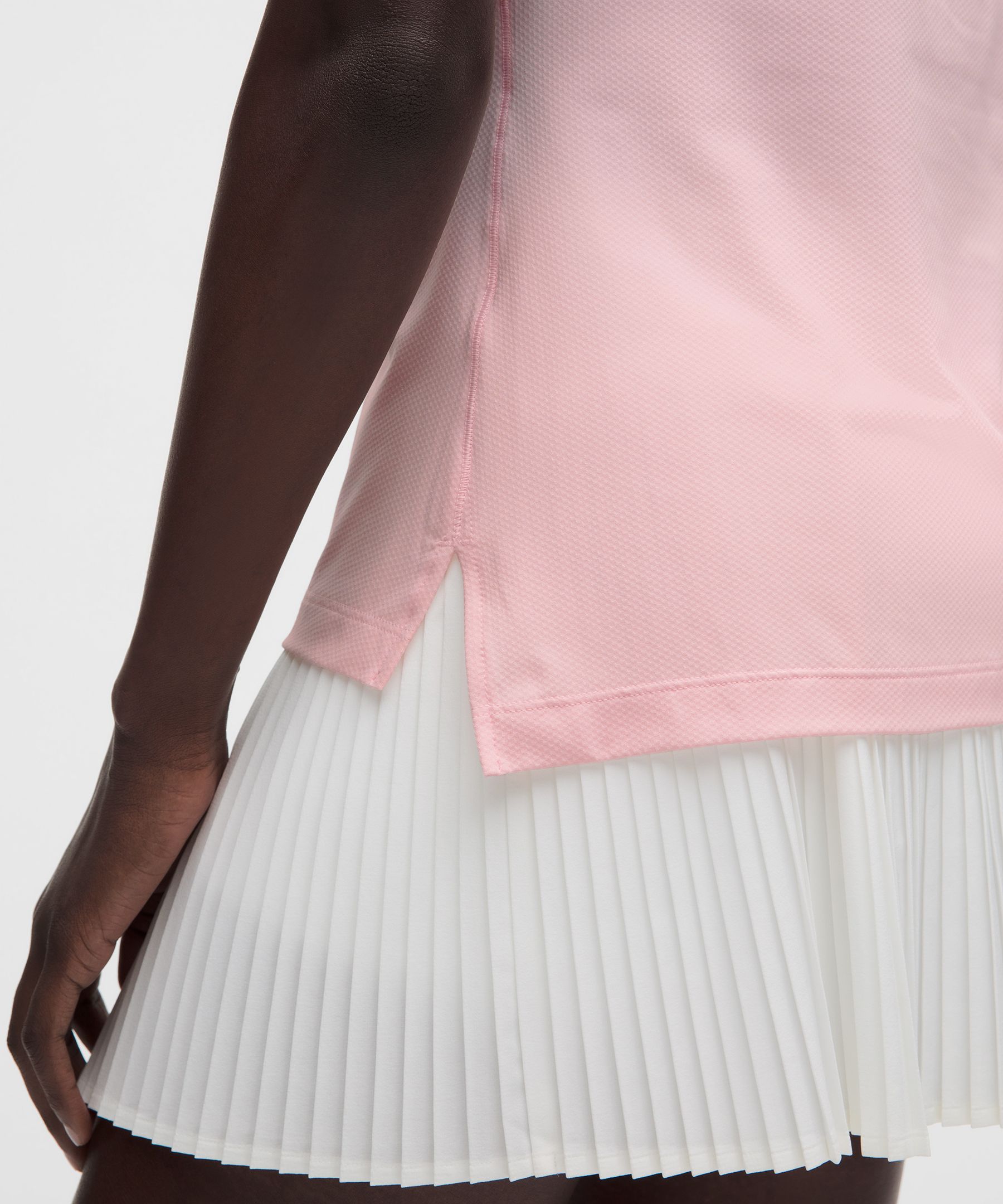 Quick-Dry Sleeveless Polo Shirt *Straight Hem