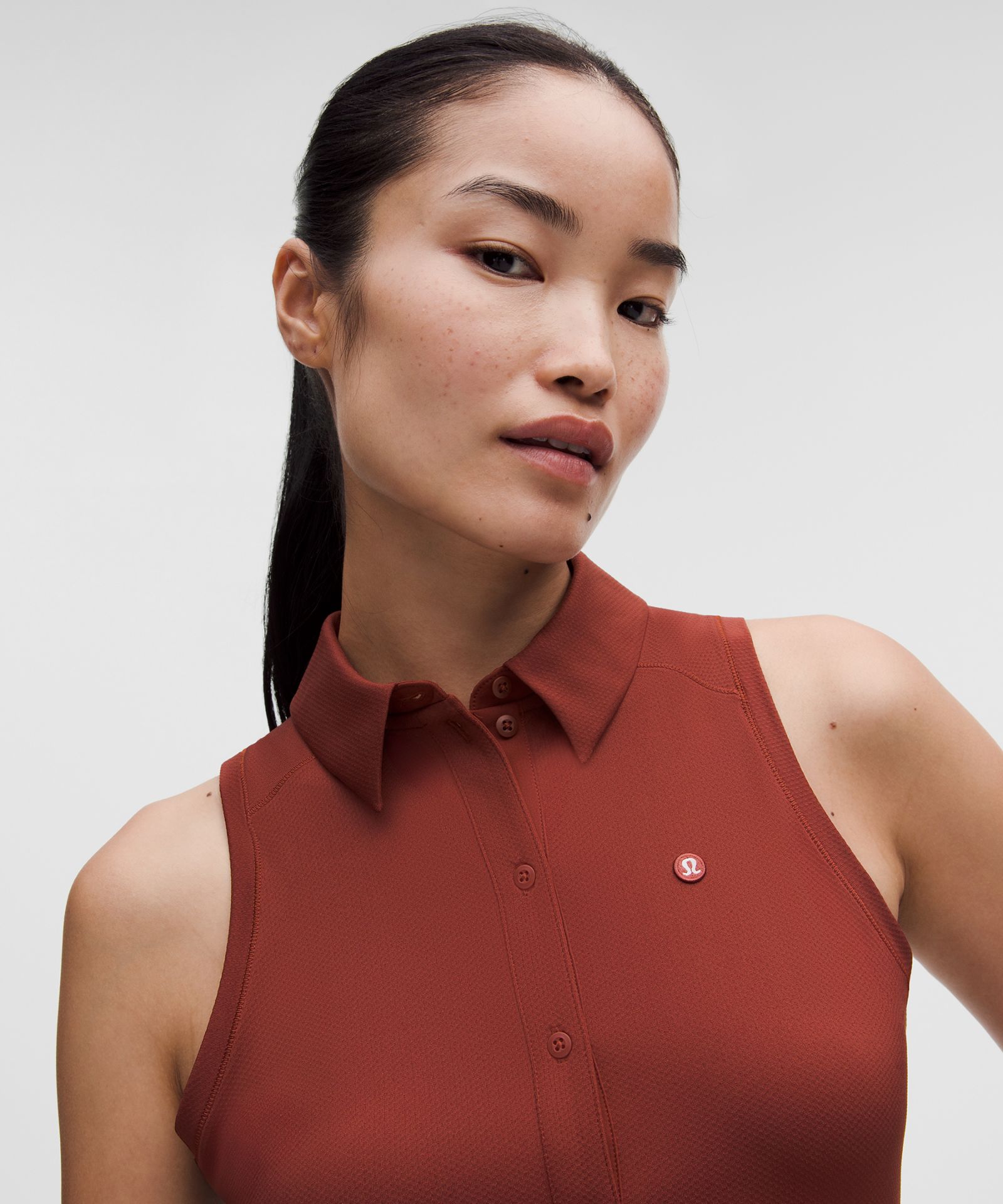 Lululemon Quick-Dry Sleeveless Polo Shirt Straight Hem *Logo — фото 4