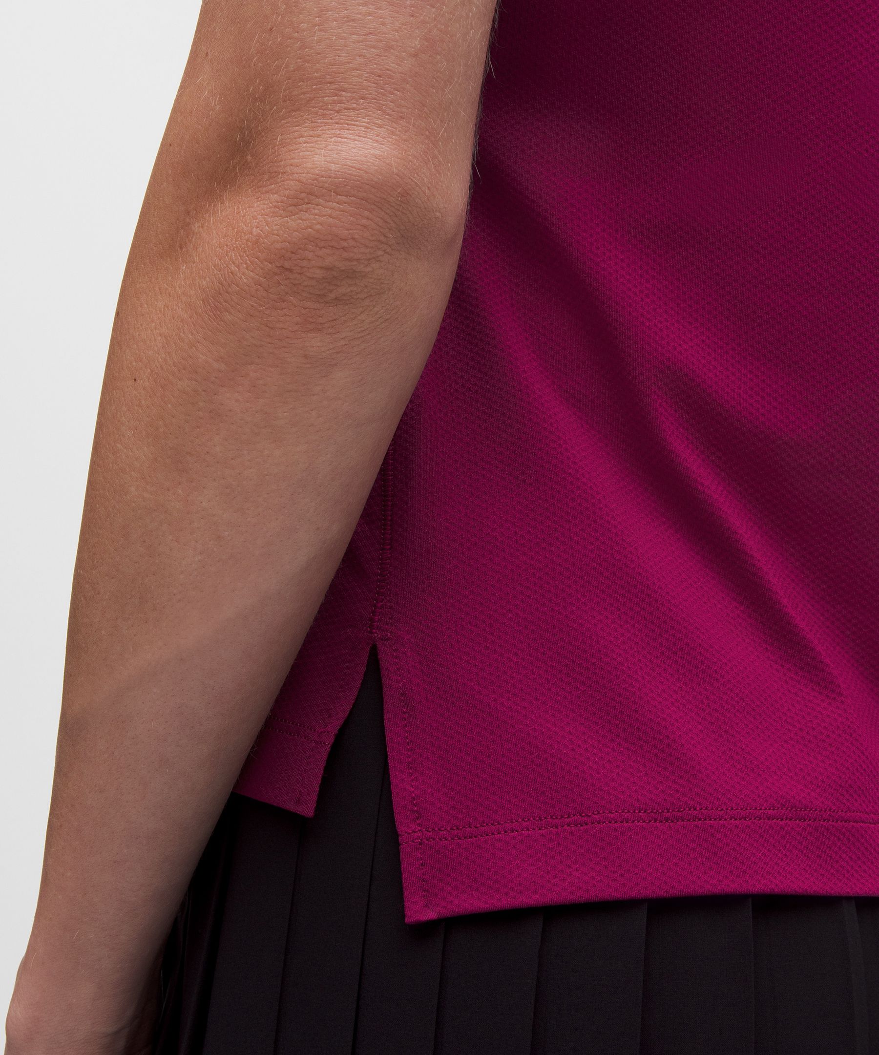 Quick-Dry Sleeveless Polo Shirt Straight Hem *Logo