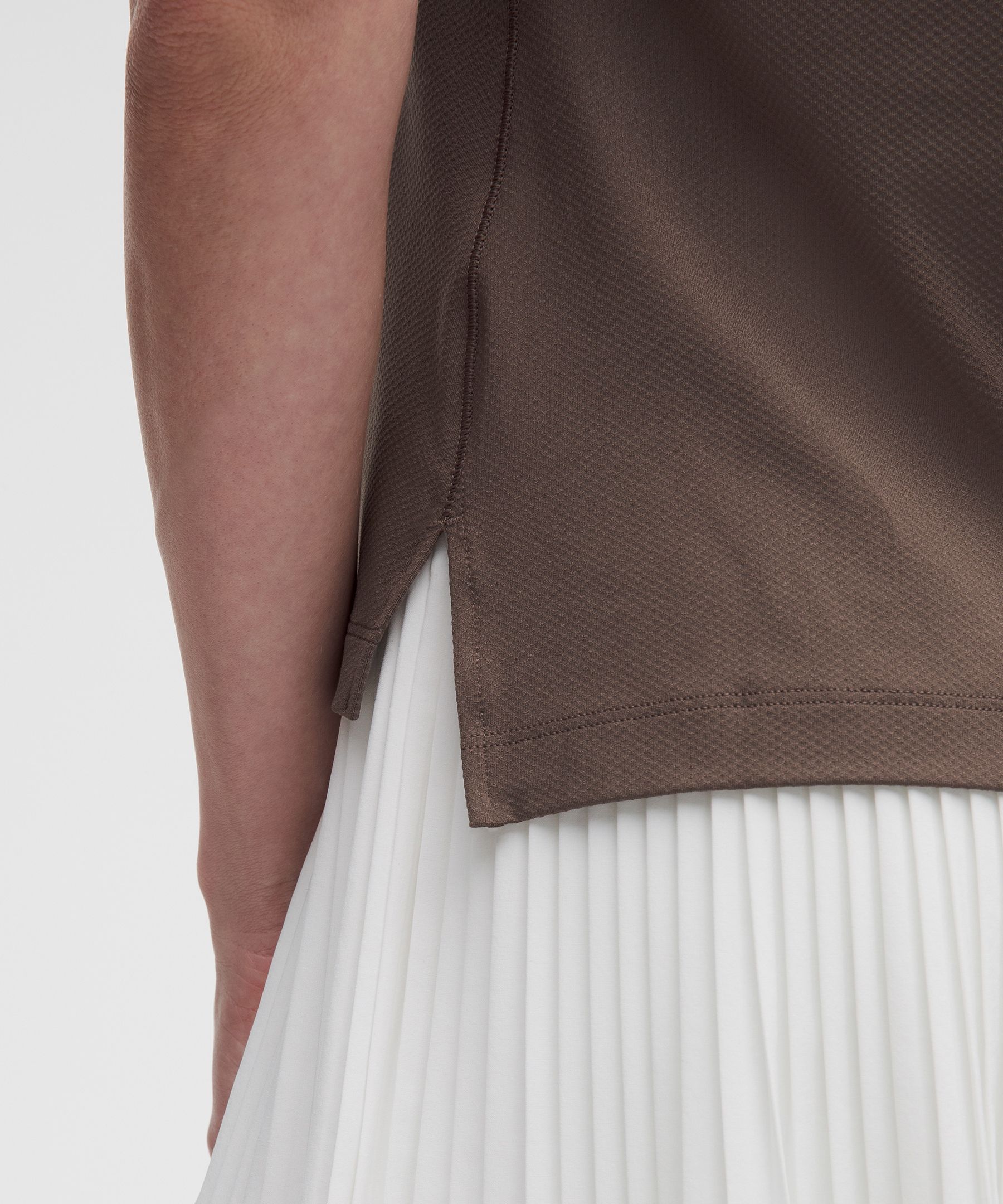Quick-Dry Sleeveless Polo Shirt Straight Hem