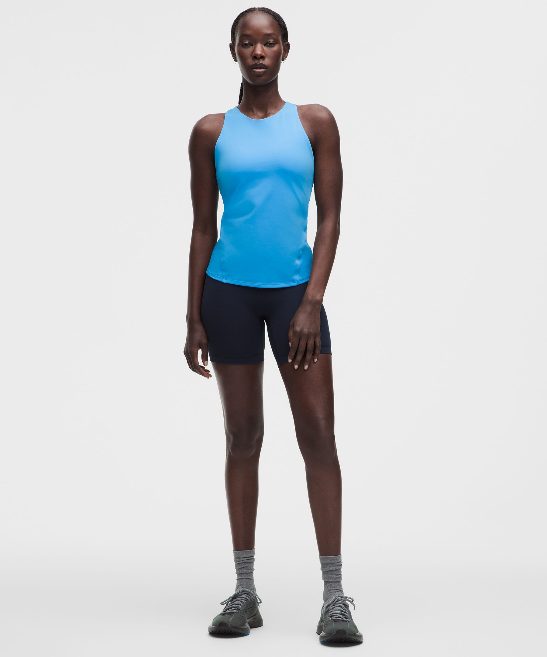 Racerback High-Neck Tennis Tank Top