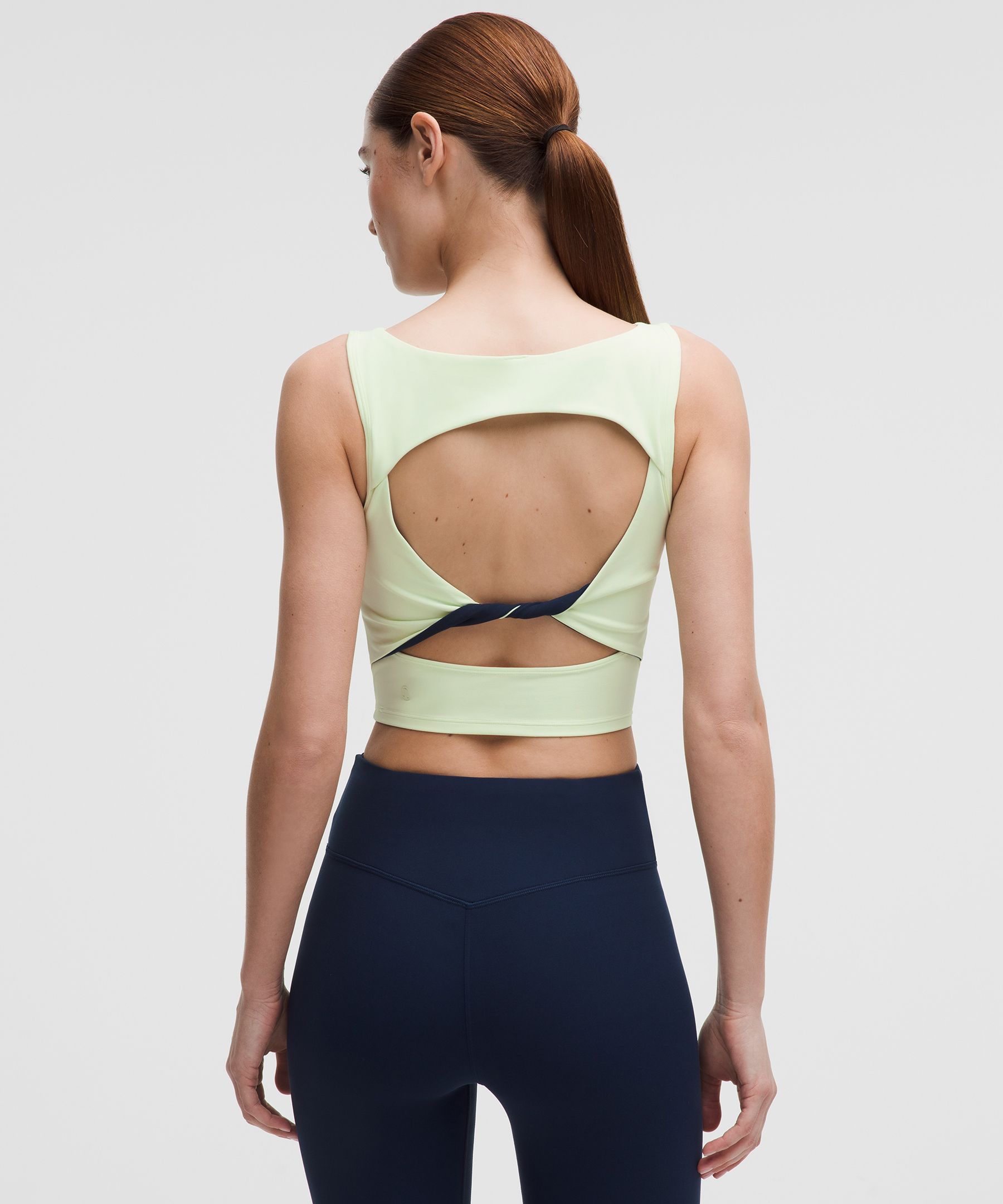 lululemon – Women’s Nulu Twist-Back Tank Top – Color Blue/Green – Size Large