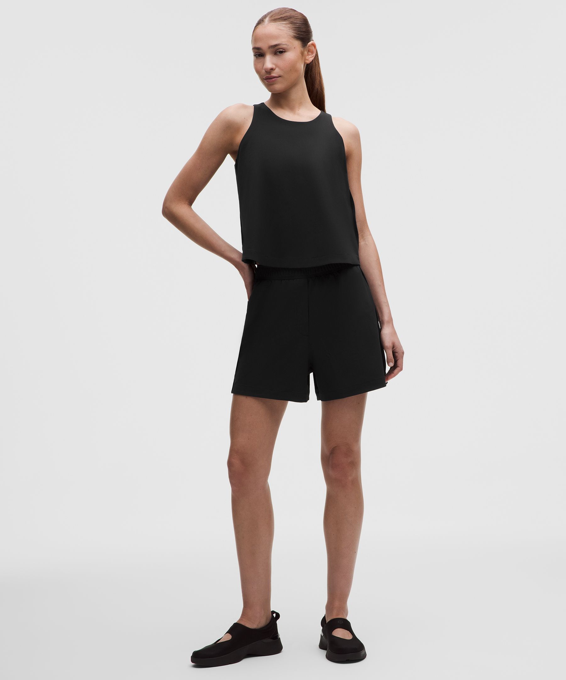 Stretch Woven Relaxed-Fit Tank Top