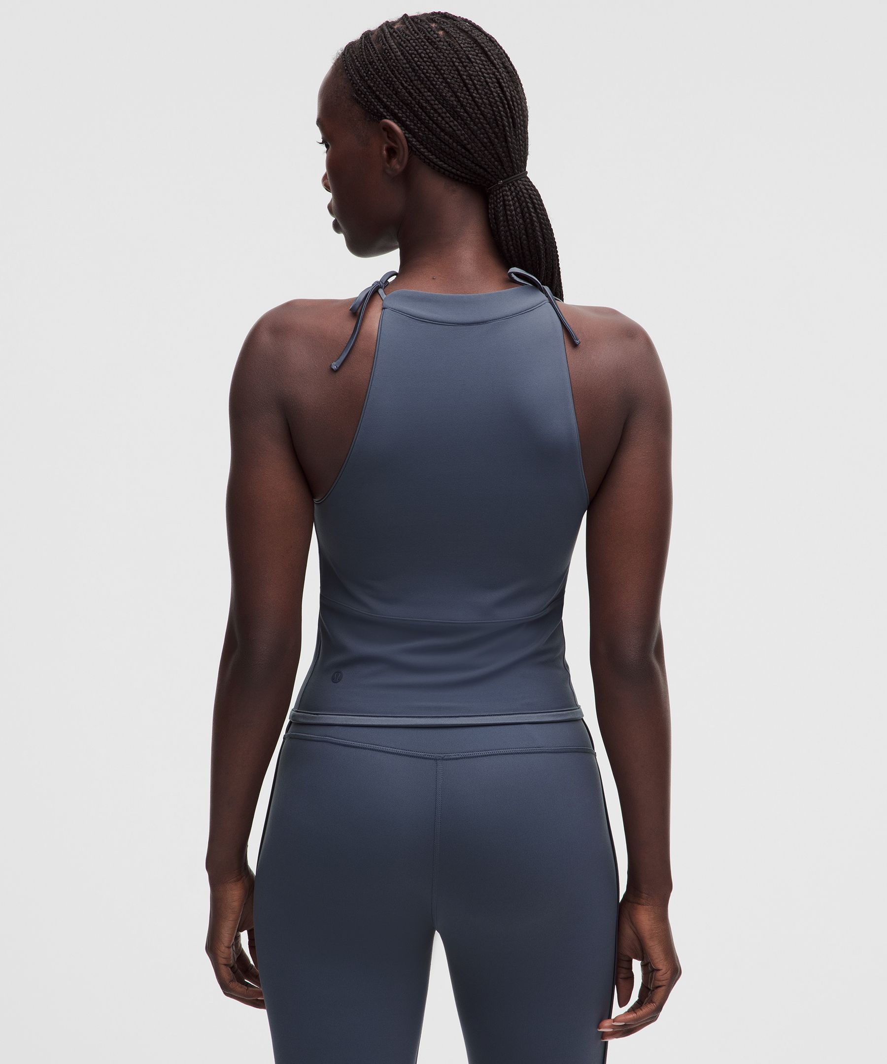 Camisole nouée en Nulu à garniture satinée