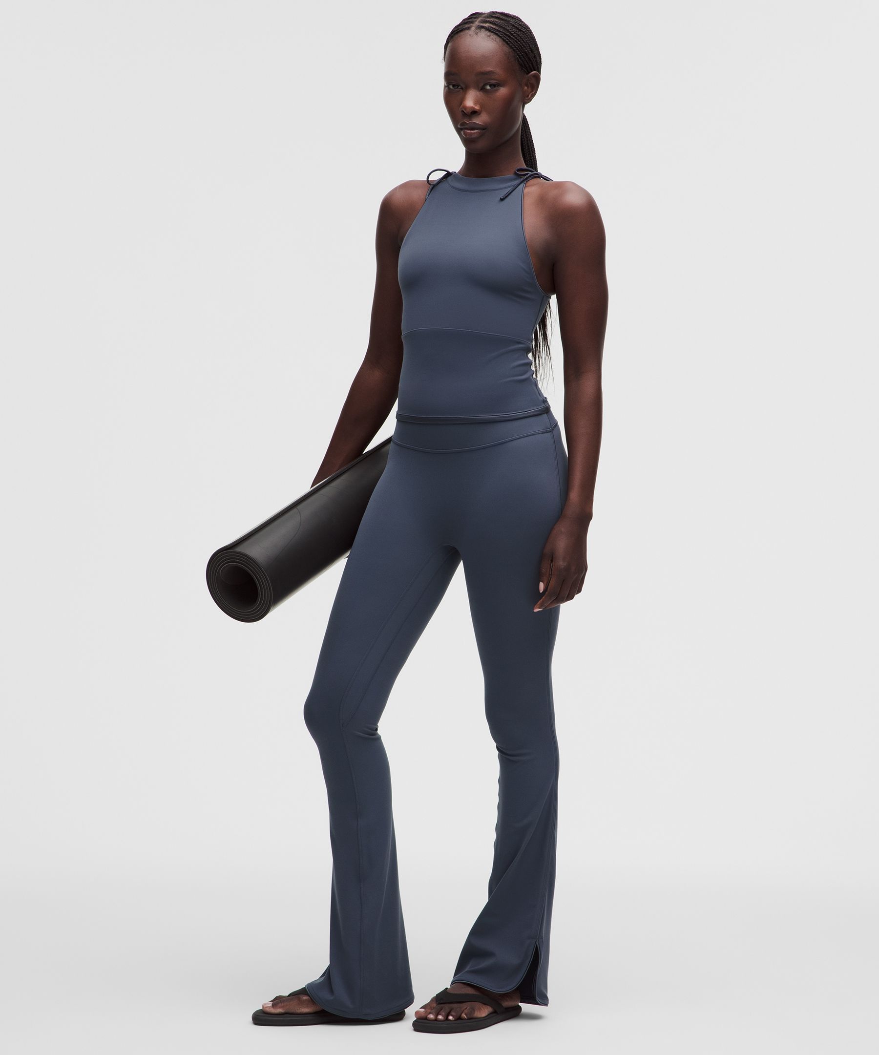 Nulu Satiny-Trim Tie Detail Tank Top