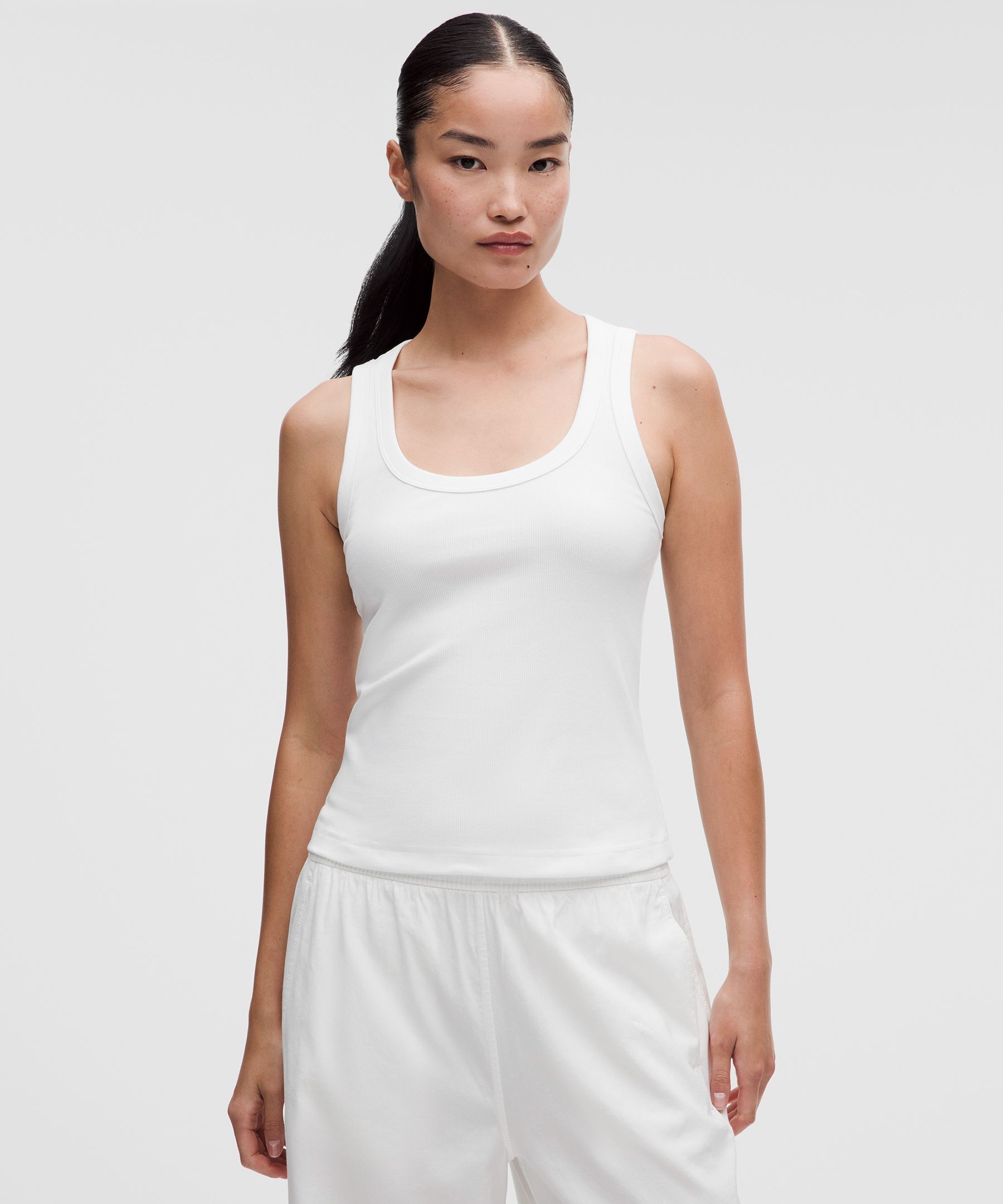 Little Scoopneck Tank Top *Cotton Ribbed | Women's Sleeveless