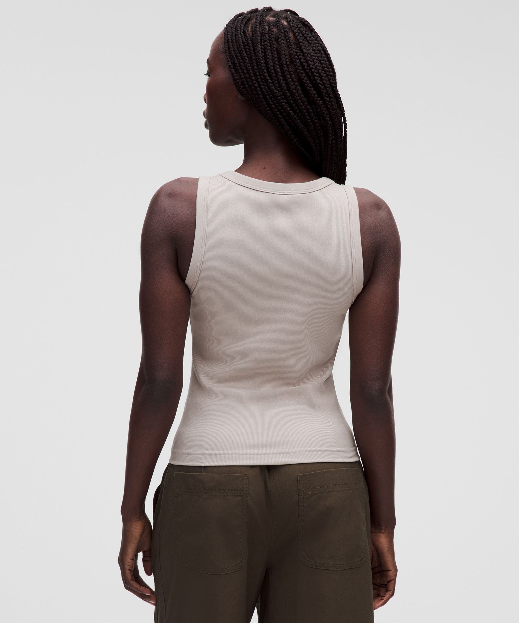 Little Ribbed Scoop-Neck Tank Top