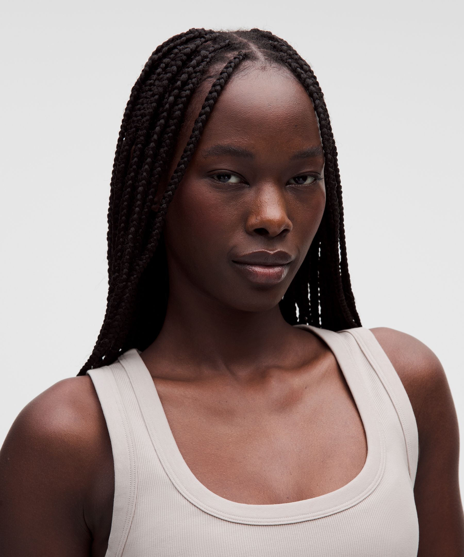 Little Ribbed Scoop-Neck Tank Top