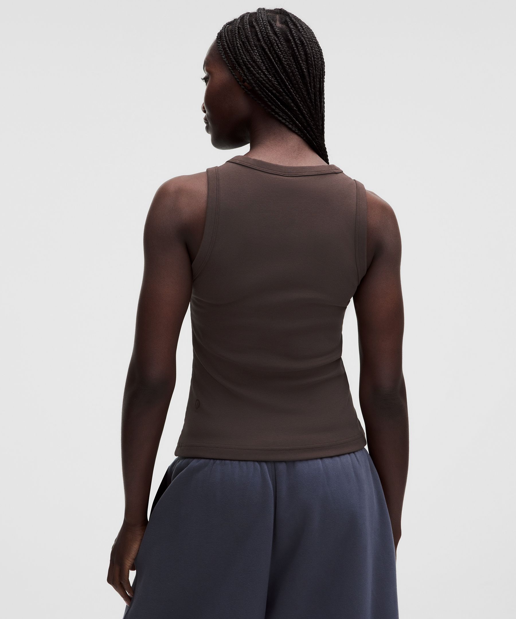 Little geripptes Tanktop mit U-Ausschnitt