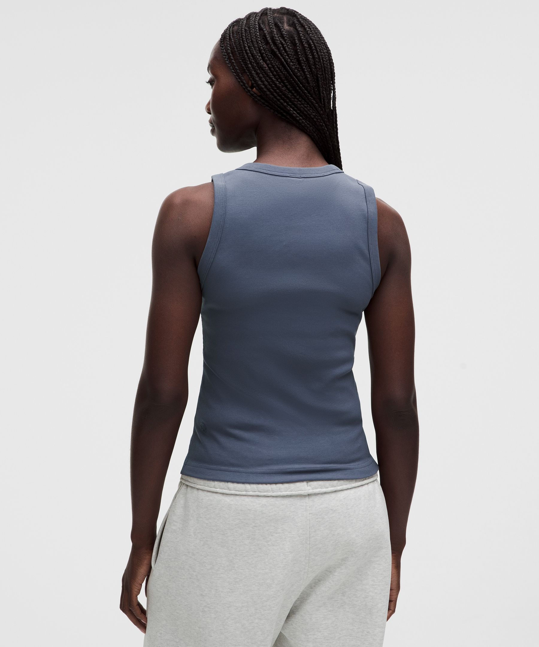 Little Ribbed Scoop-Neck Tank Top