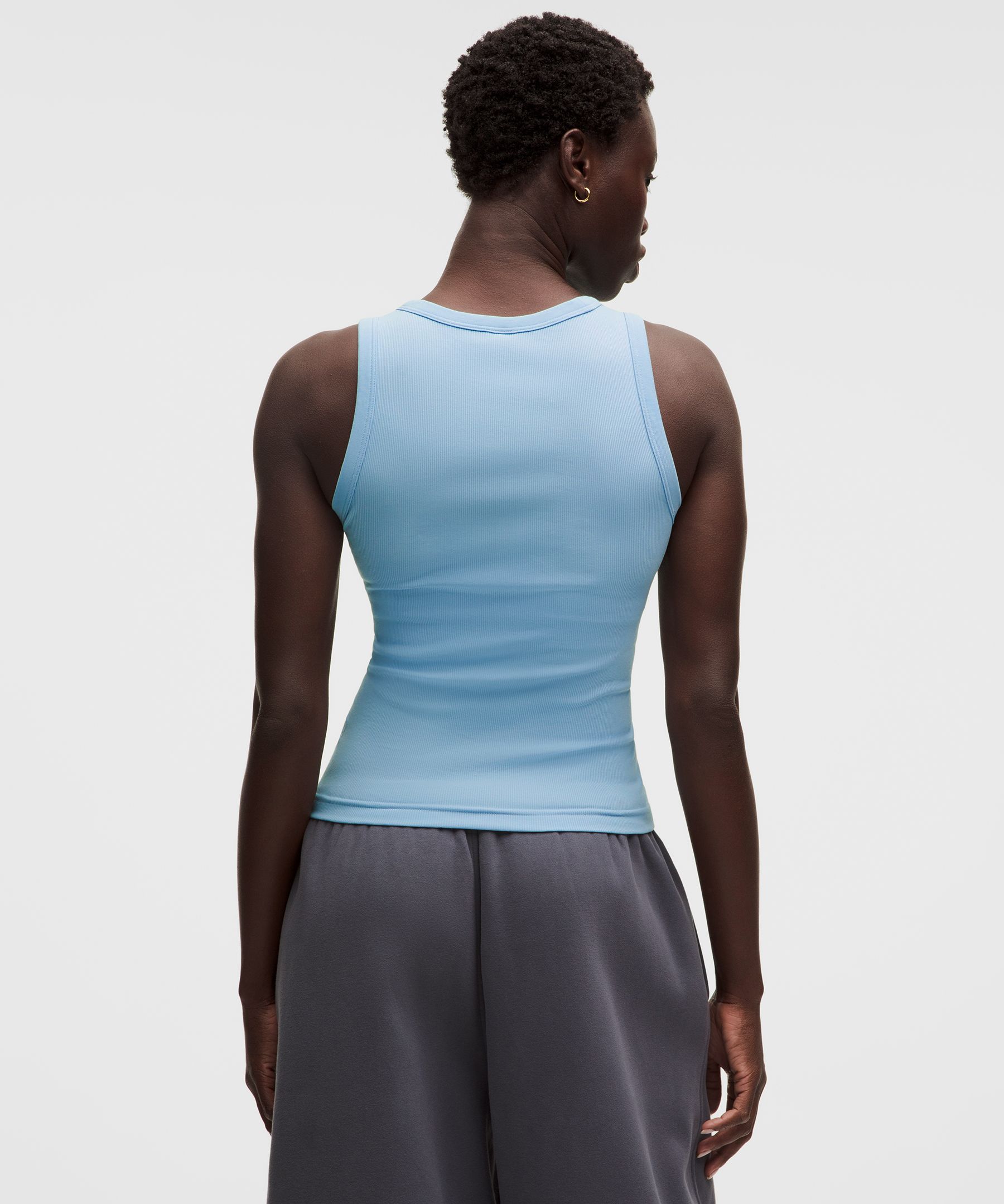 Little geripptes Tanktop mit U-Ausschnitt