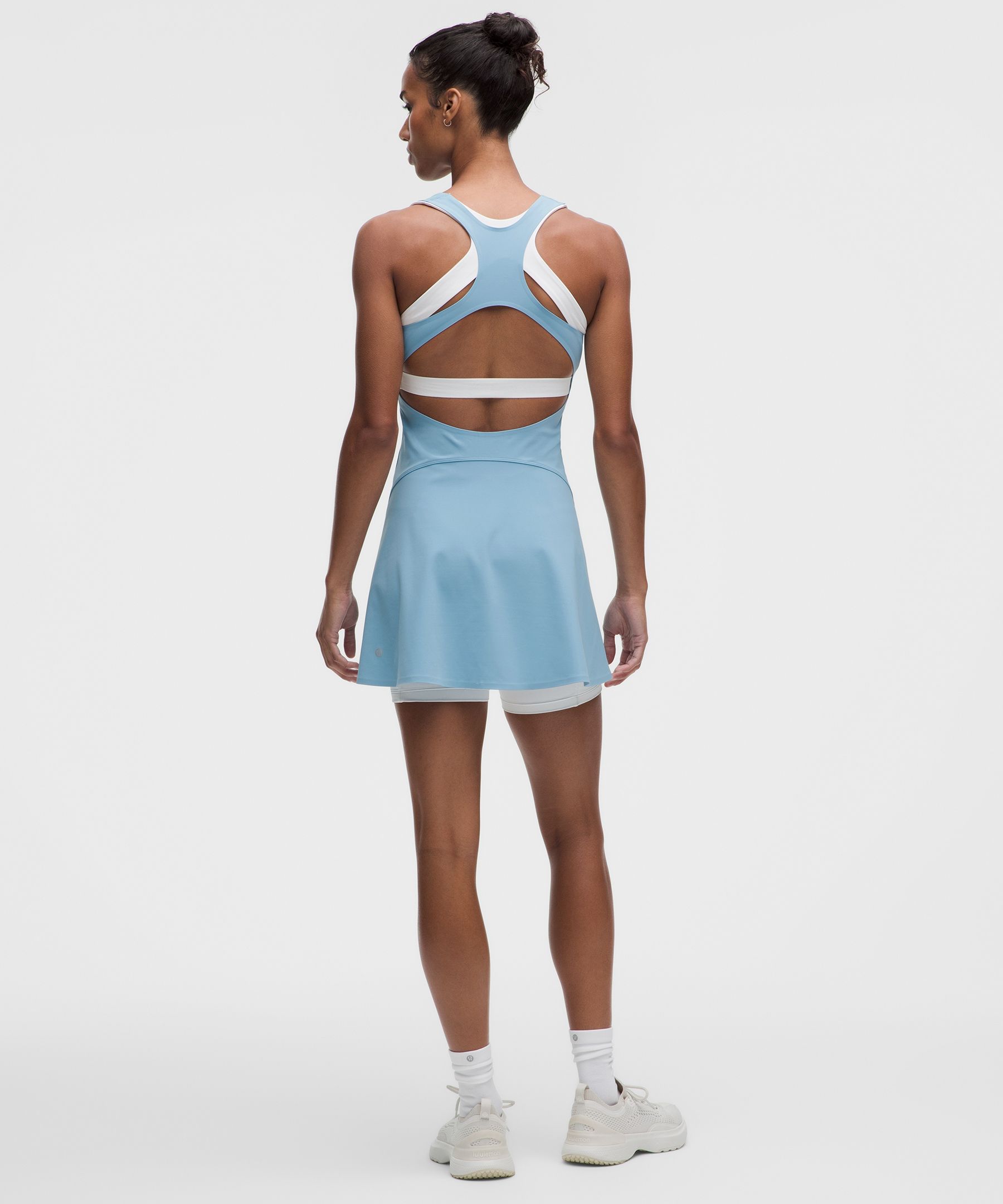 Layered-Effect Racerback Tennis Dress