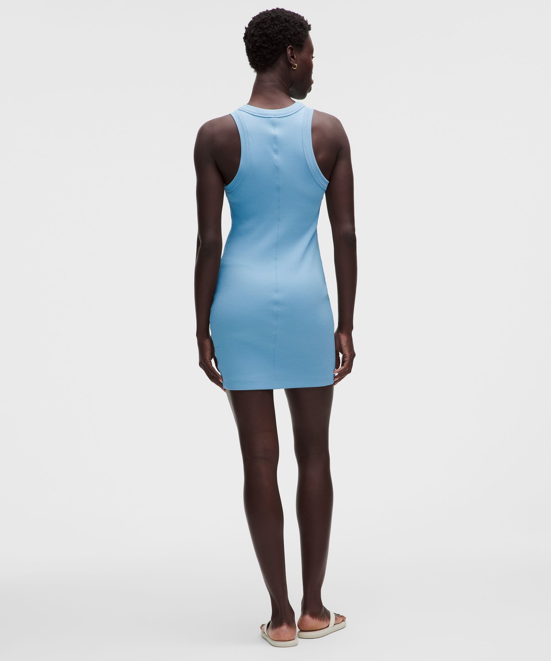 Rib Heavyweight Cotton-Blend Mini Dress *Shelf Bra