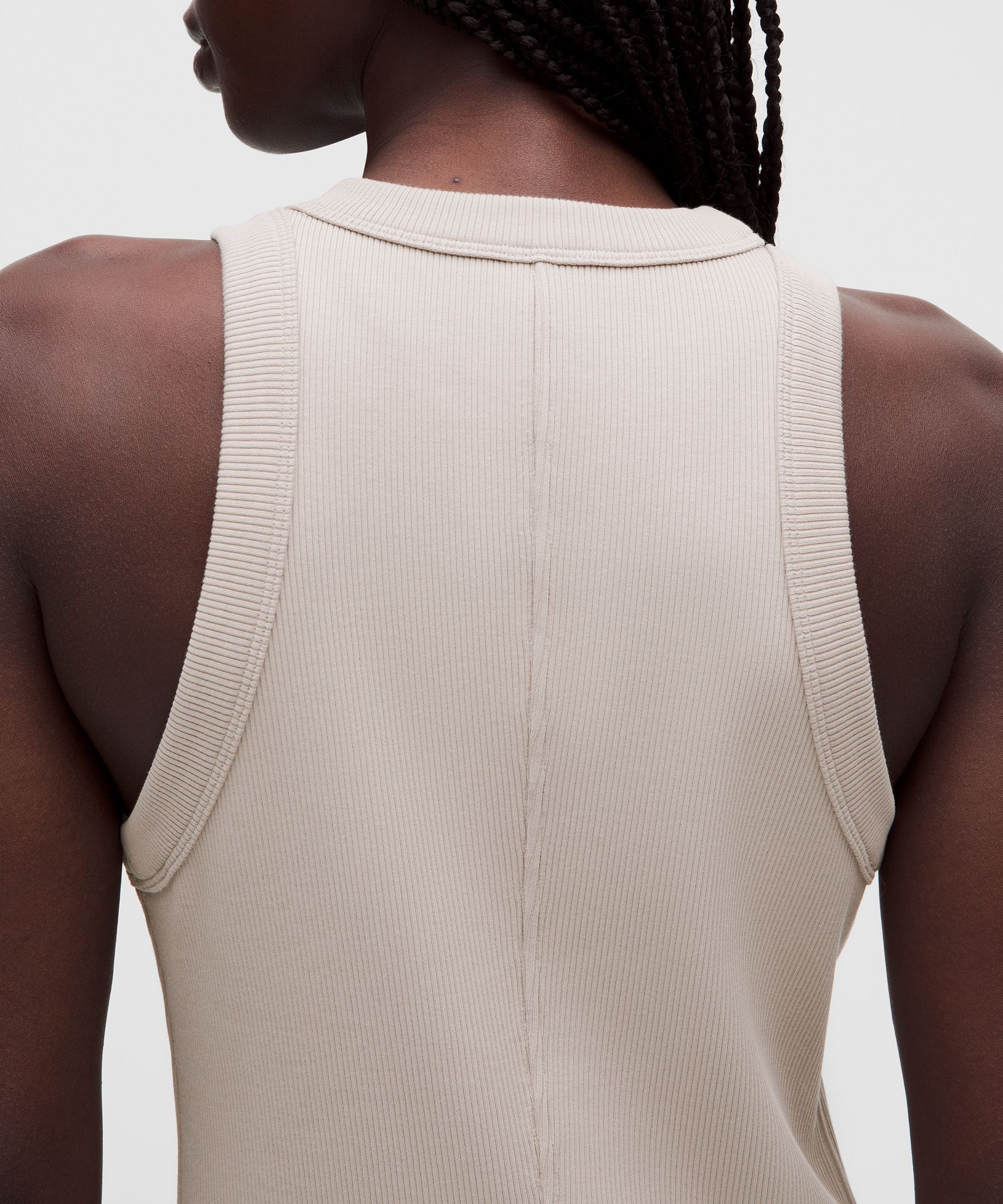 Ribbed Heavyweight Cotton-Blend Midi Dress