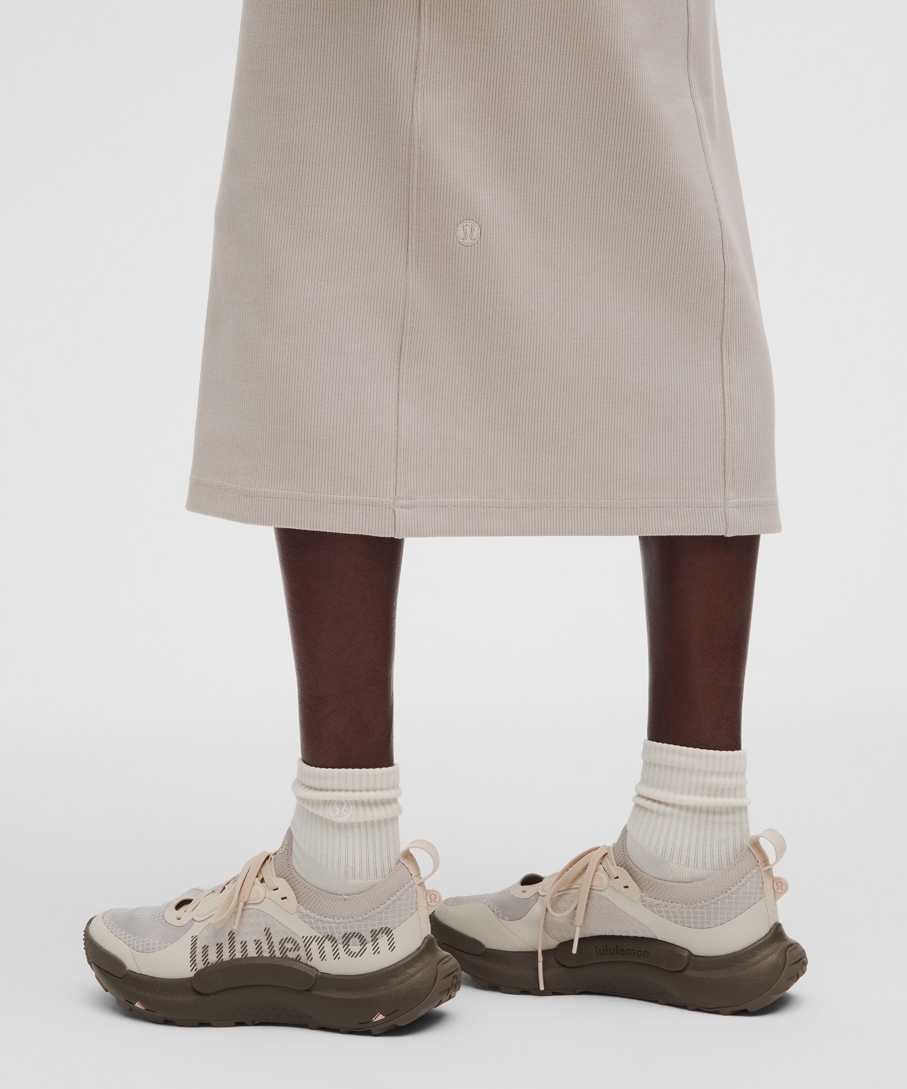 Ribbed Heavyweight Cotton-Blend Midi Dress