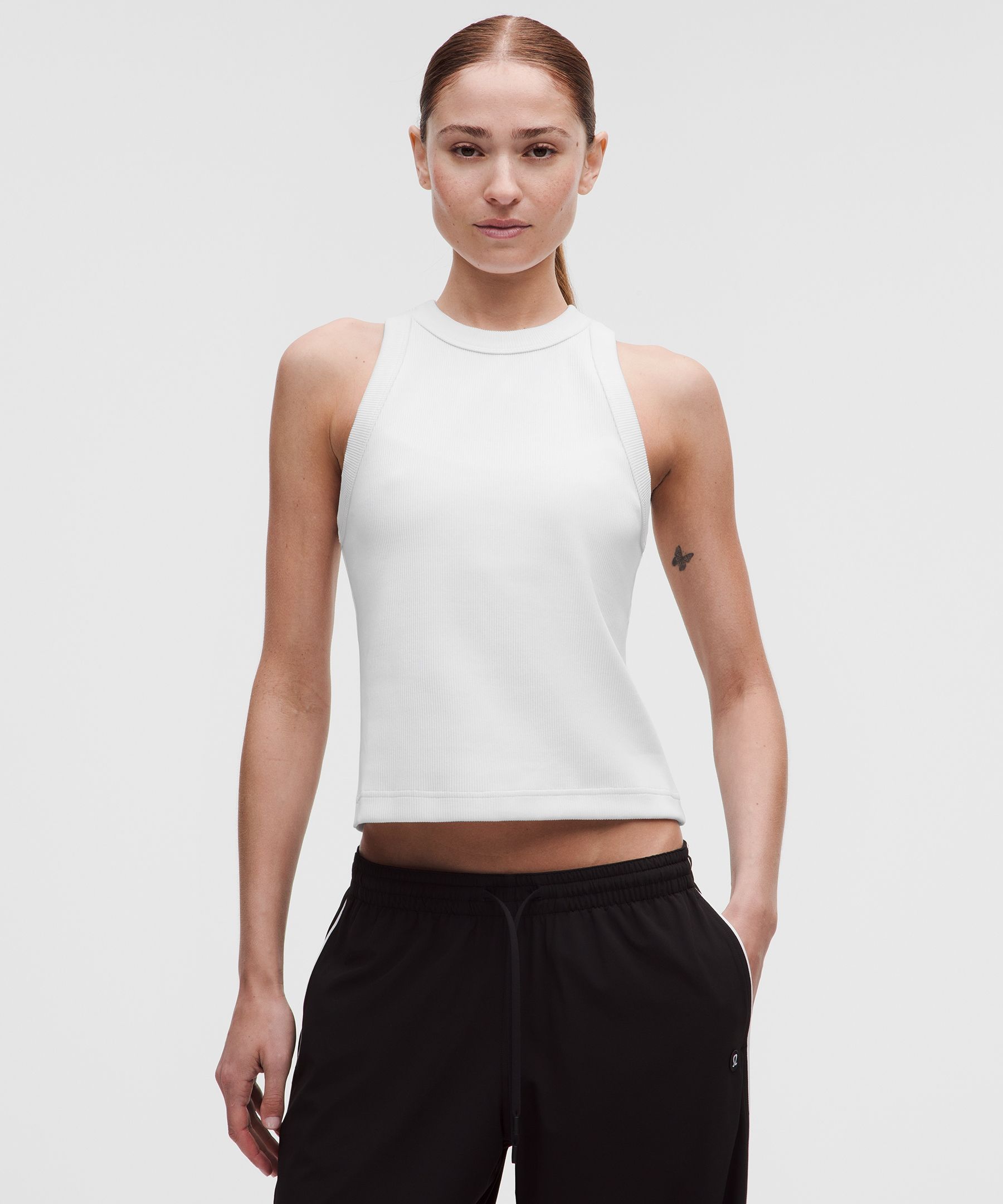 Ribbed Heavyweight Cotton Racerback Tank Top