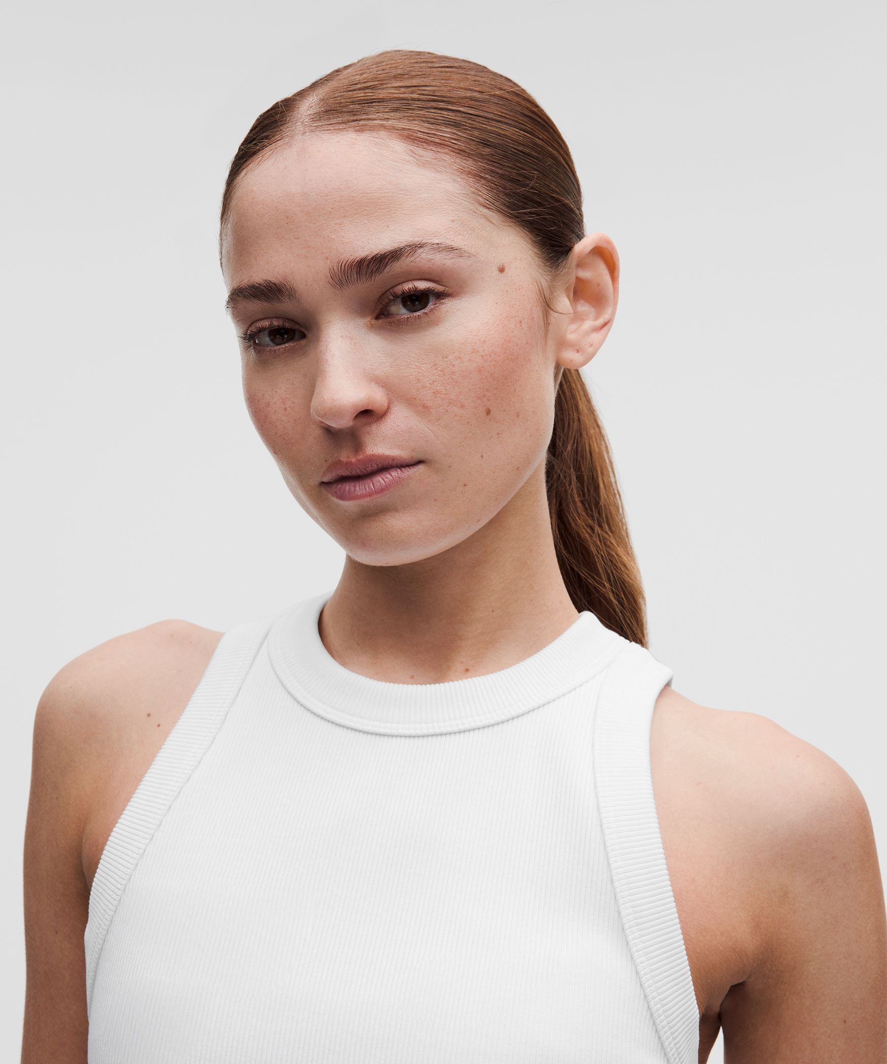 Ribbed Heavyweight Cotton Racerback Tank Top