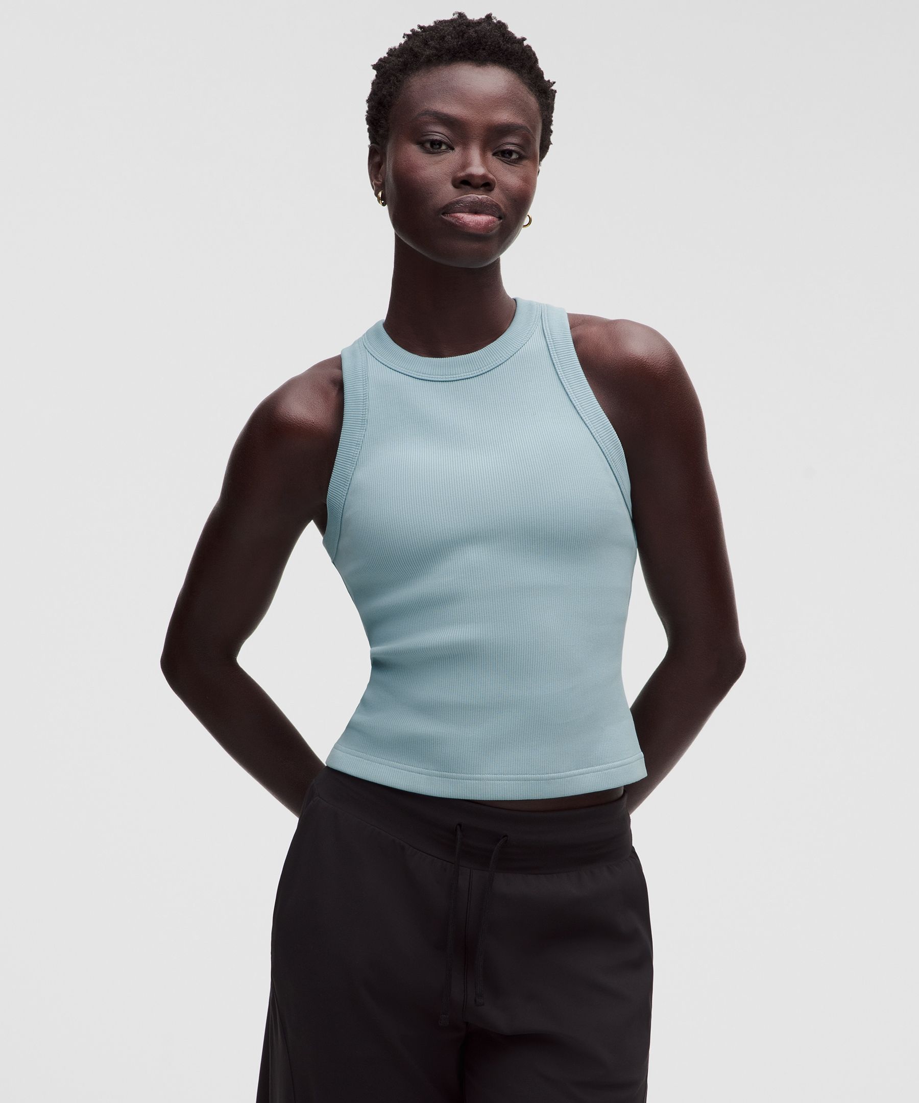 Ribbed Heavyweight Cotton Racerback Tank Top
