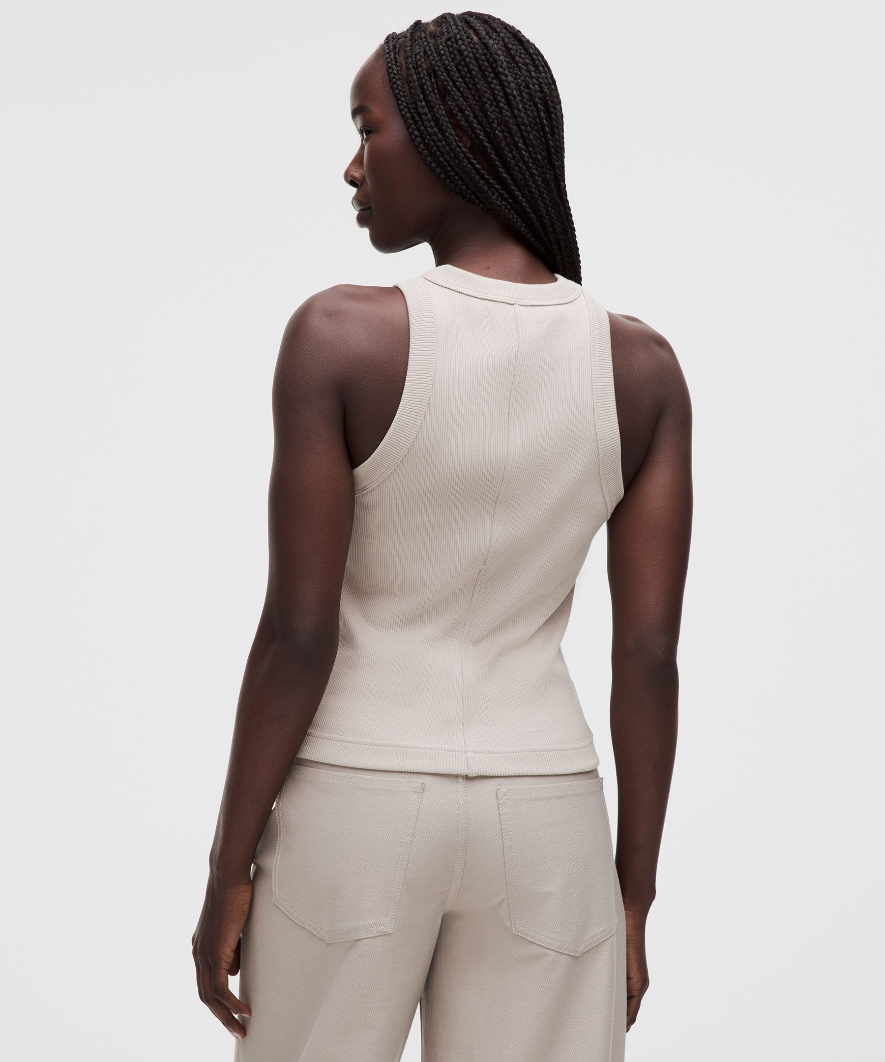 Ribbed Heavyweight Cotton Racerback Tank Top