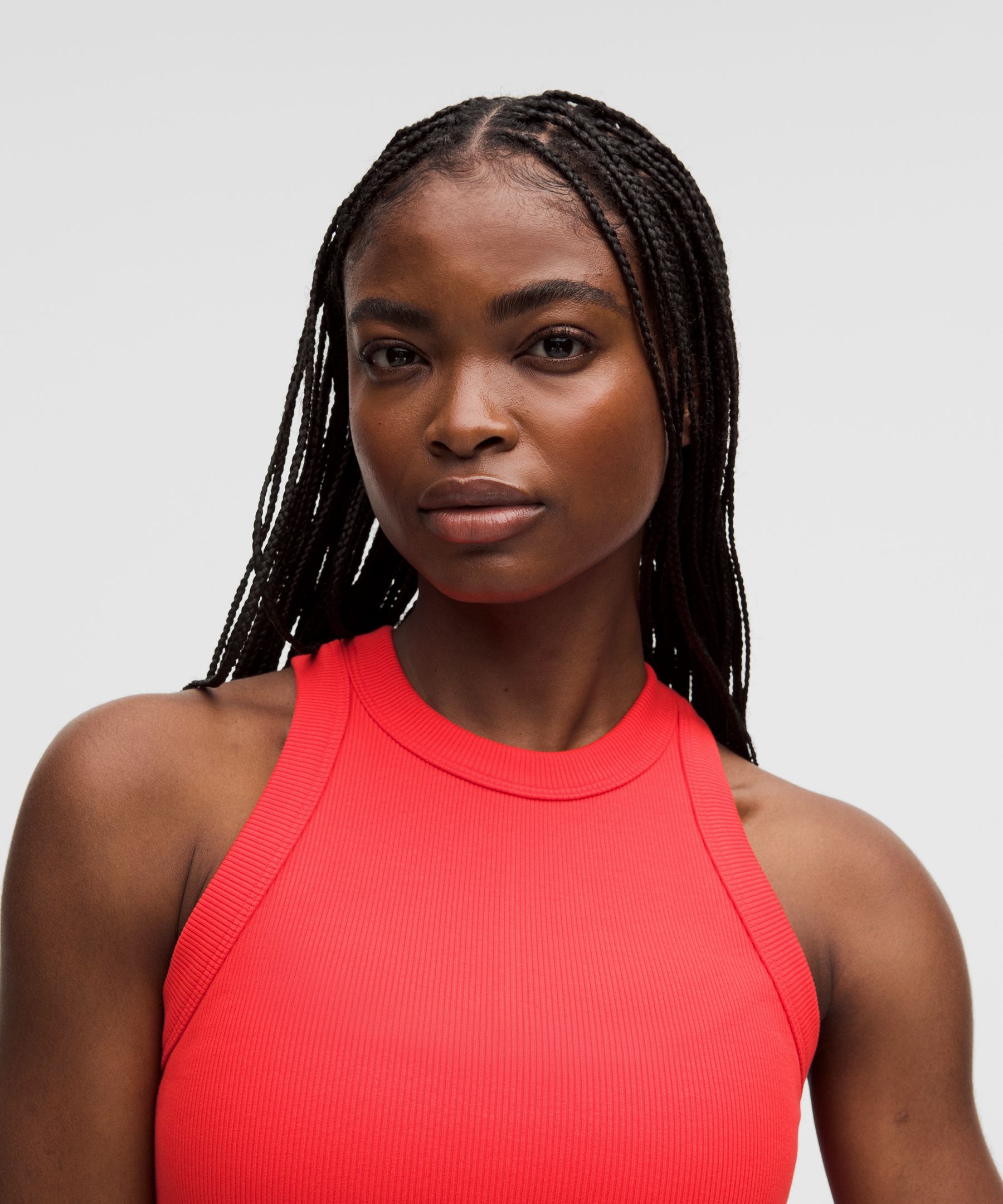 Ribbed Heavyweight Cotton-Blend Racerback Tank Top