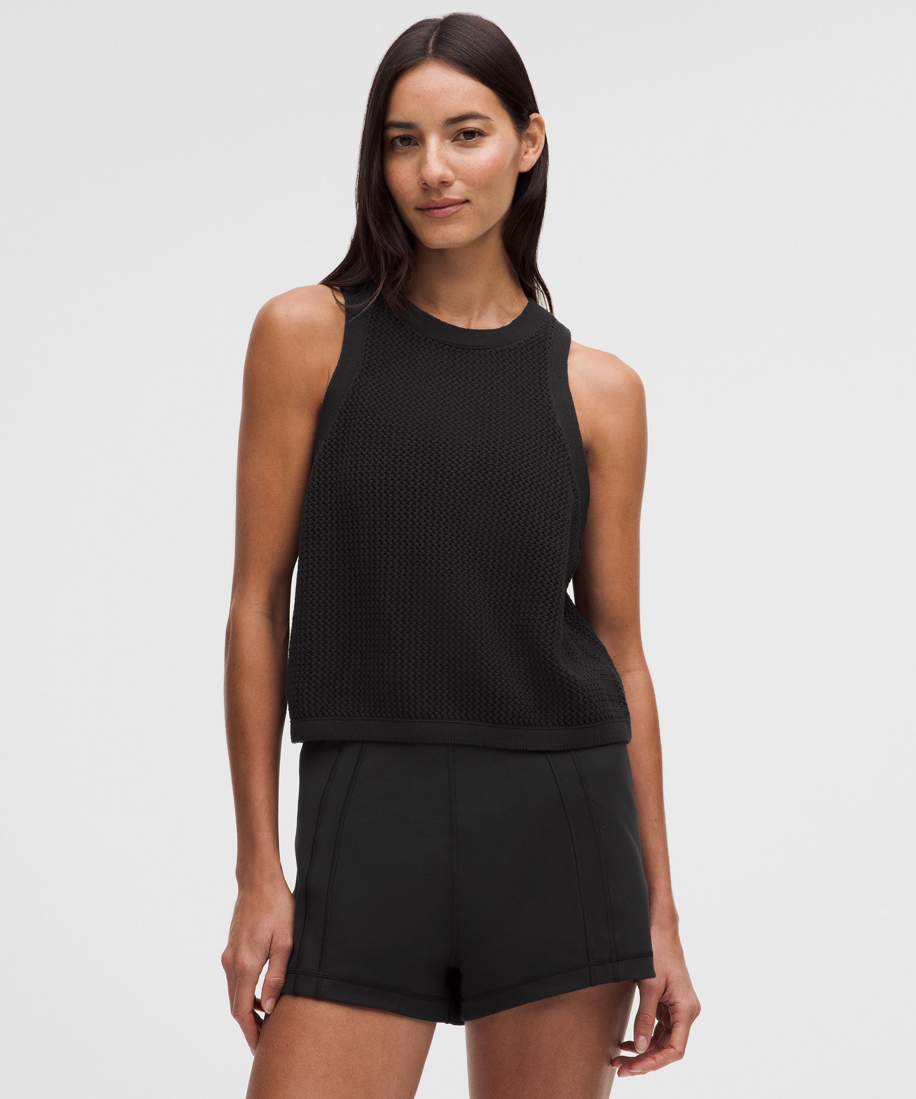 Cotton Crochet Mesh Tank Top