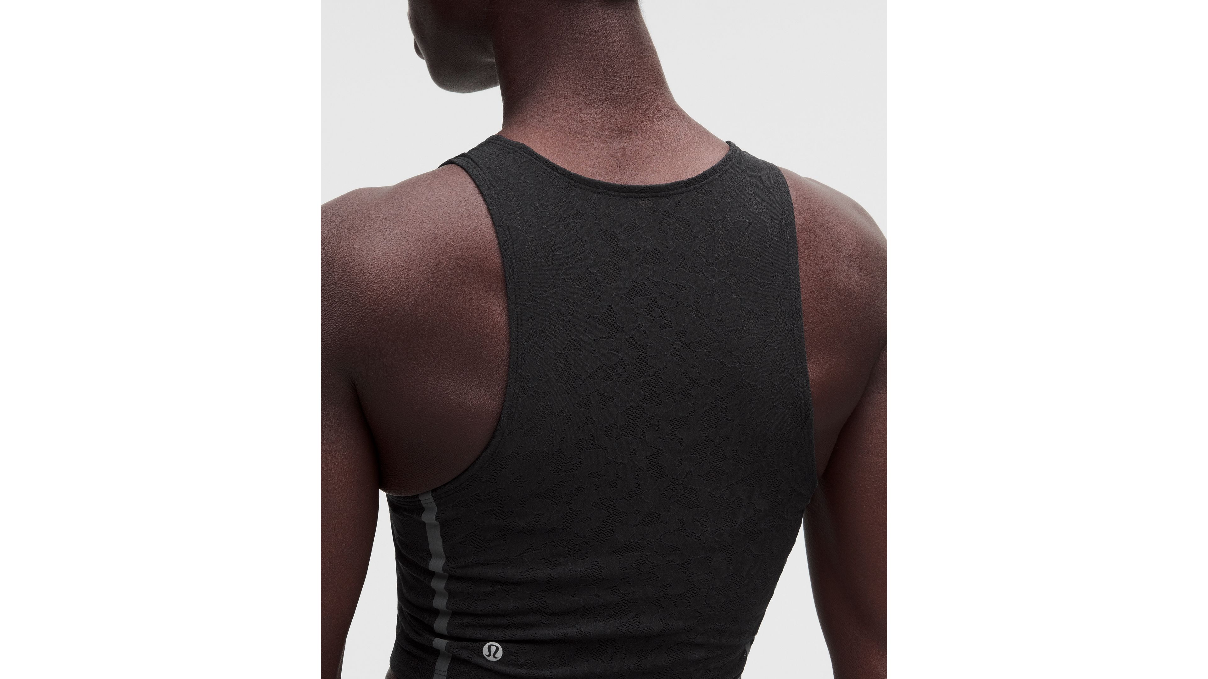 Lace-Panelled Cropped Tank Top