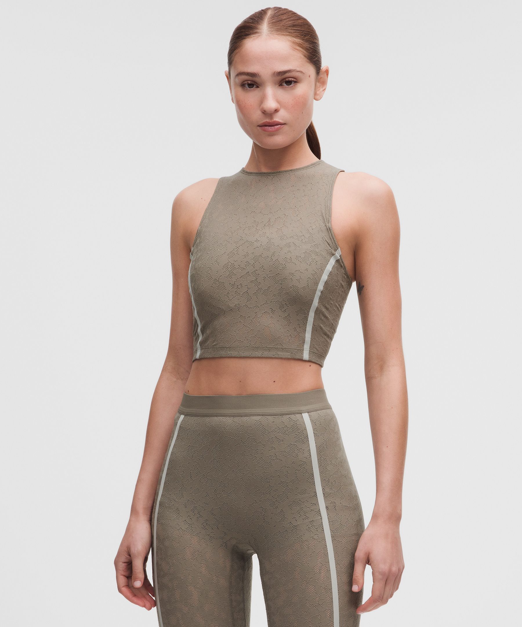 Lace-Panelled Cropped Tank Top by Lululemon