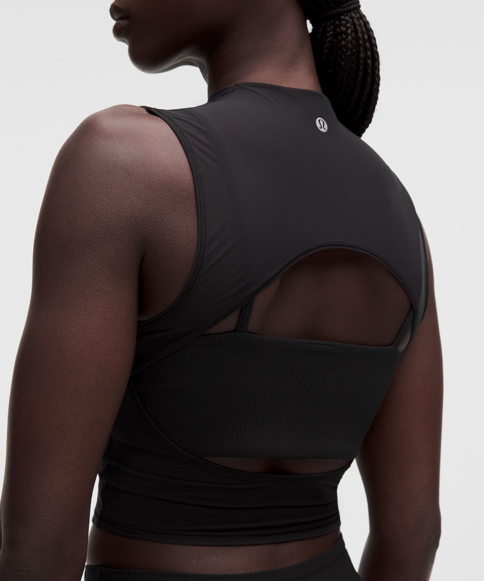 Женский укороченный топ Lululemon Nulu с сеткой — фото 5