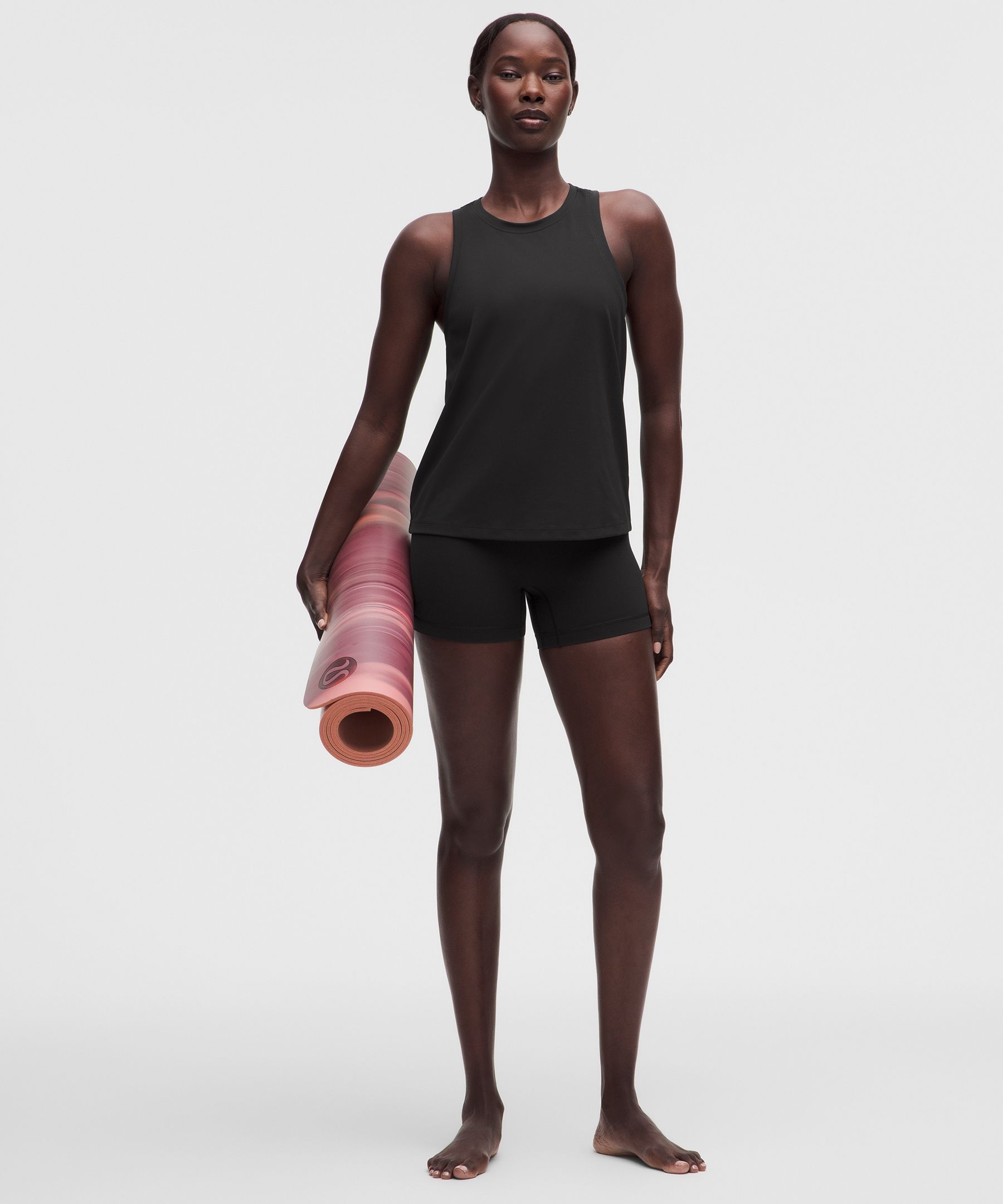 Silky High-Neck Yoga Tank Top
