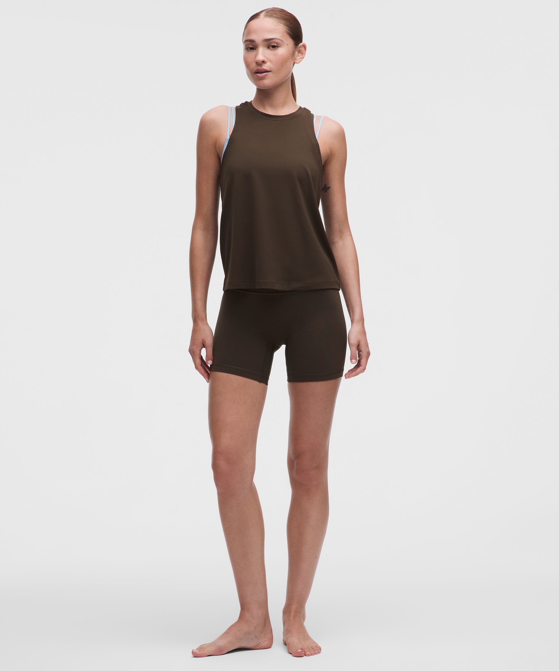 Silky High-Neck Yoga Tank Top