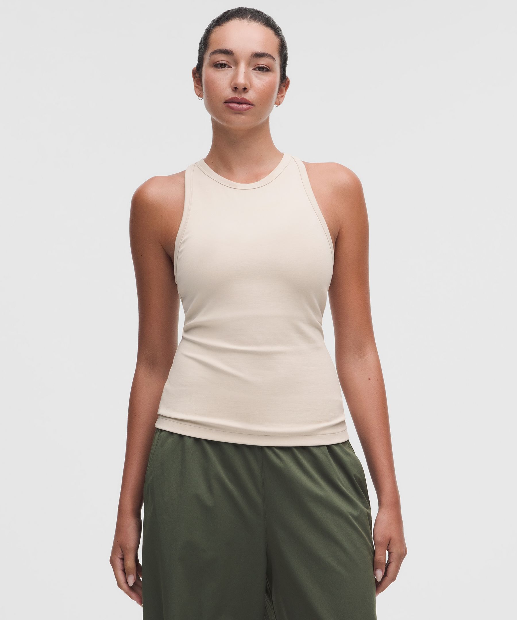 Tech Rib High-Neck Tank Top