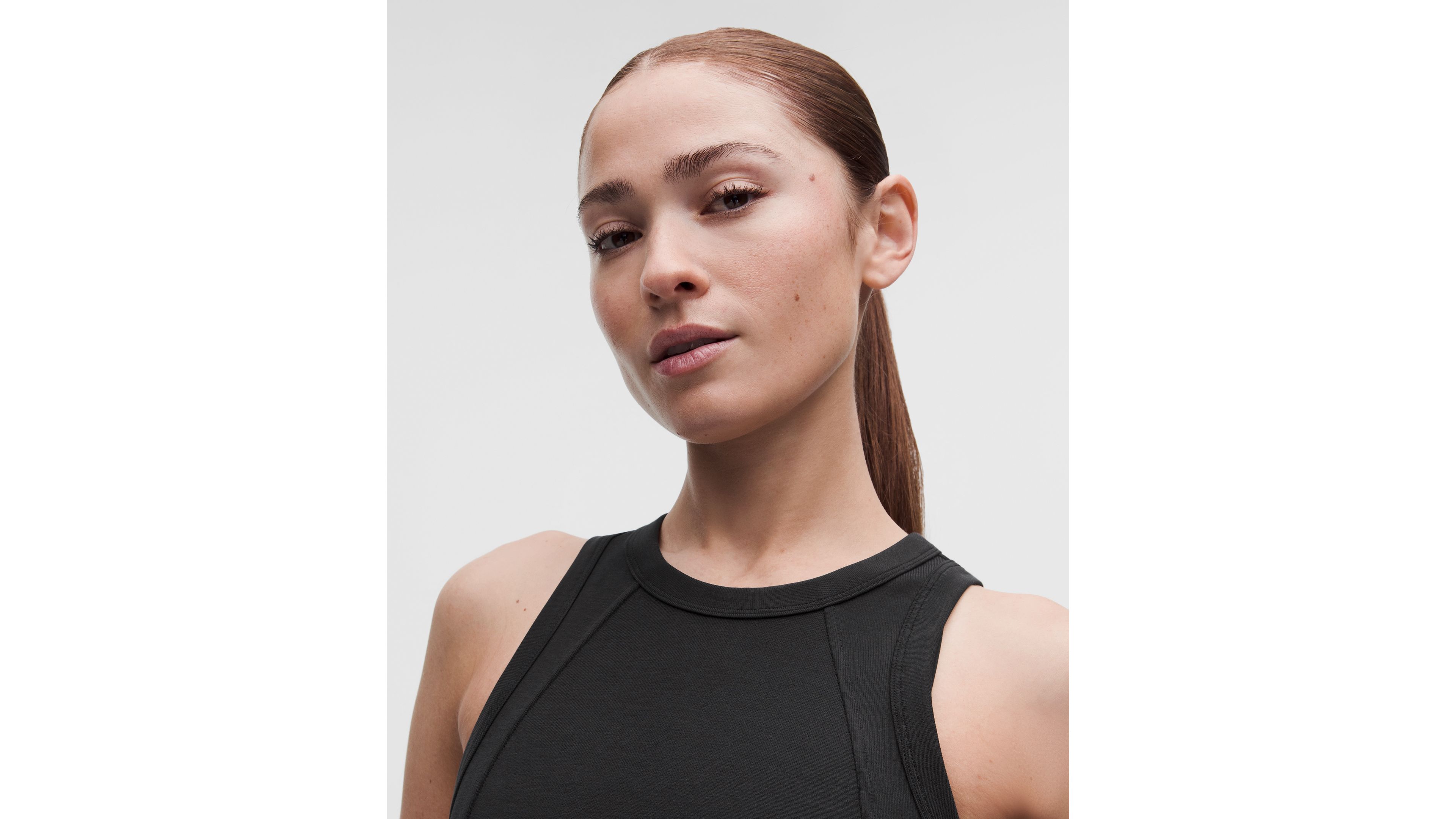 Tech Ribbed Fit-and-Flare Midi Dress
