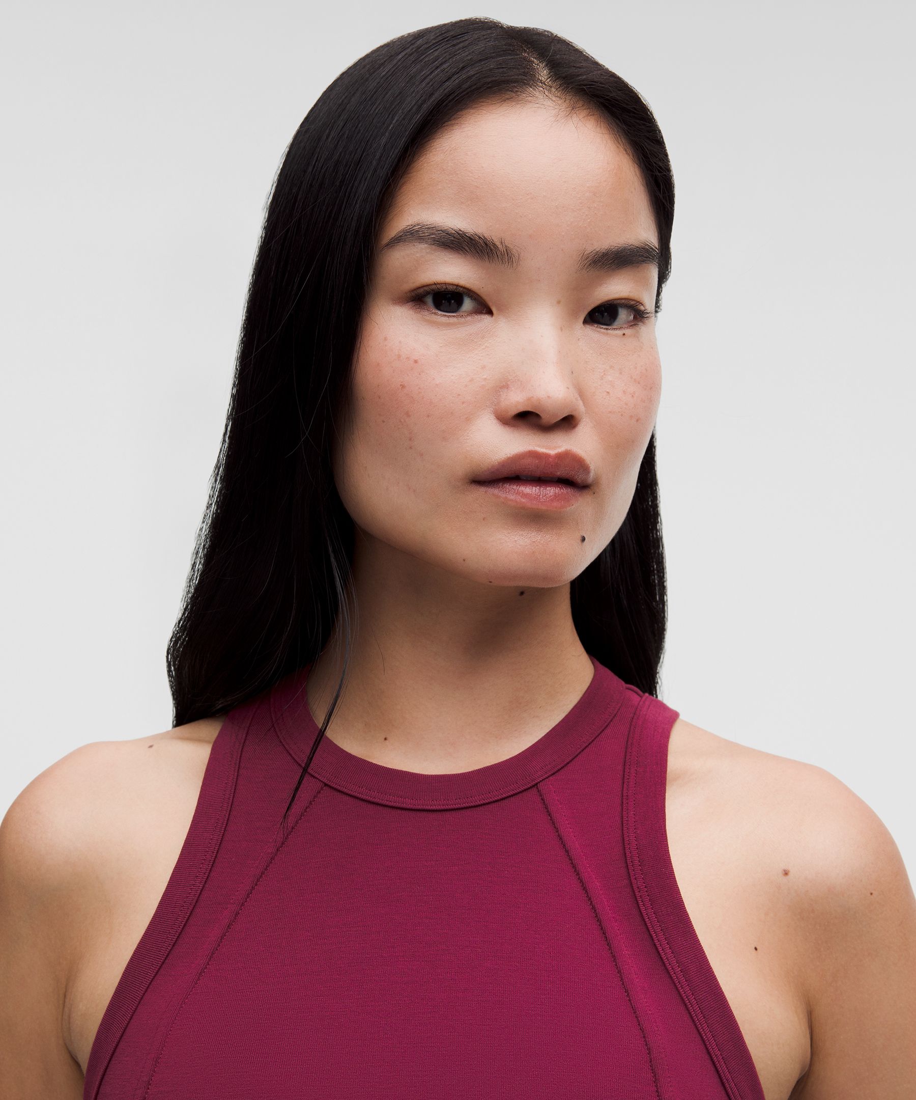 Tech Ribbed Fit-and-Flare Midi Dress