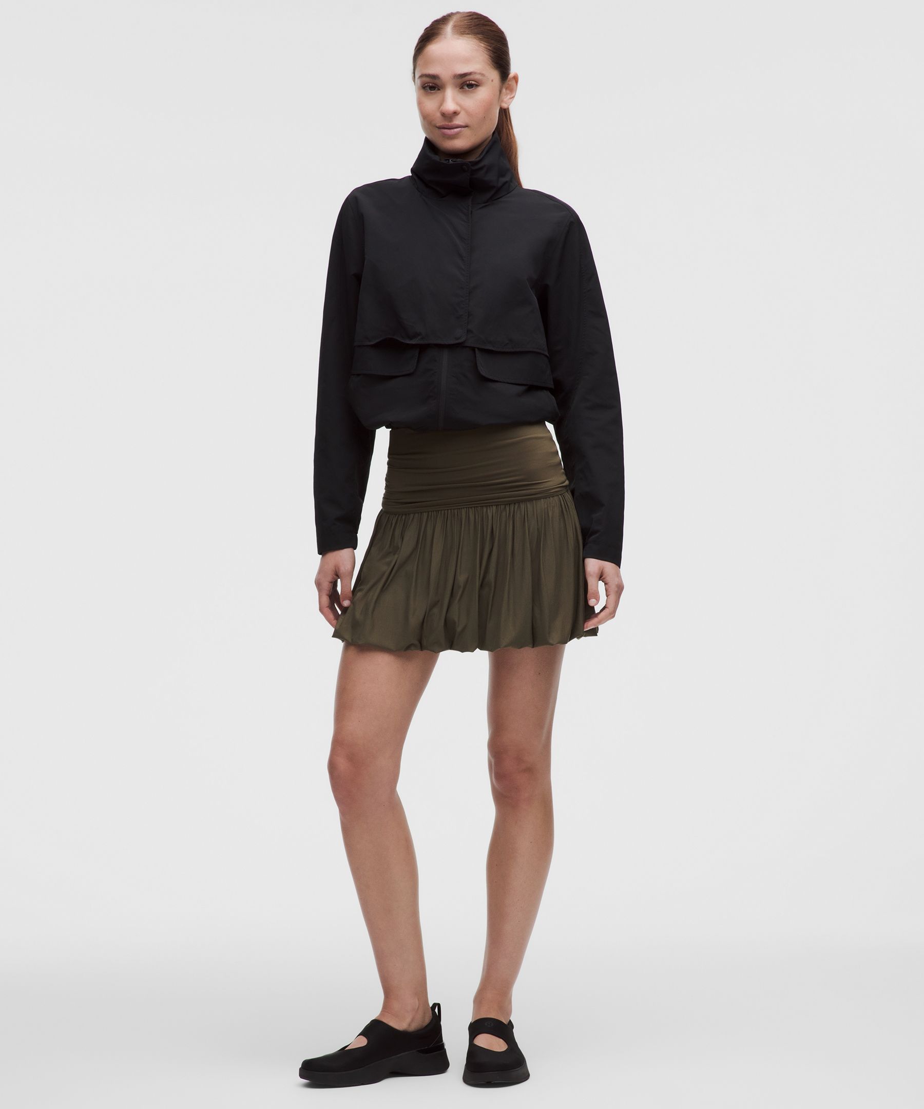 2-in-1 Bubble-Hem Mini Dress