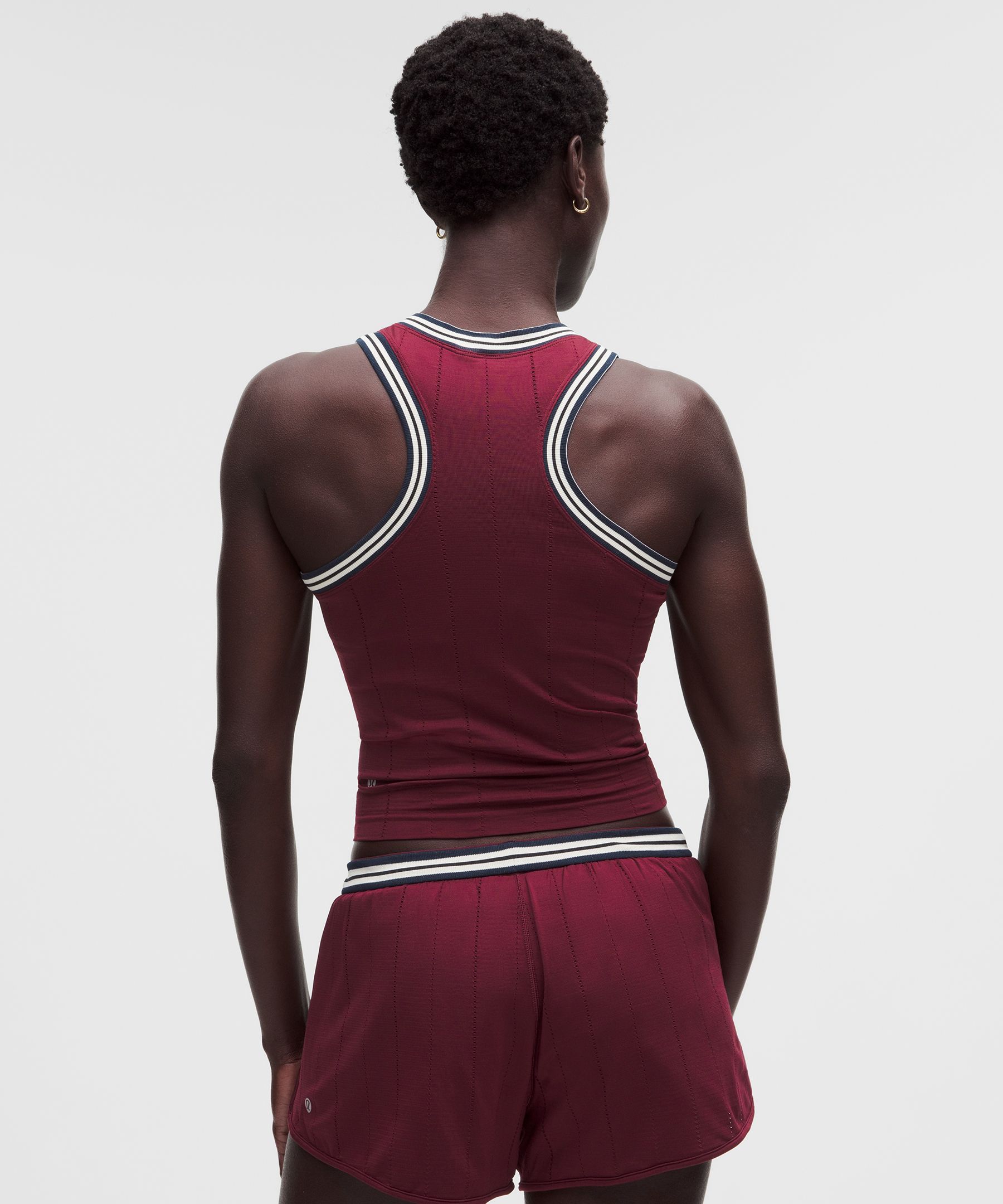 Seamless Stripe Trim Tank Top