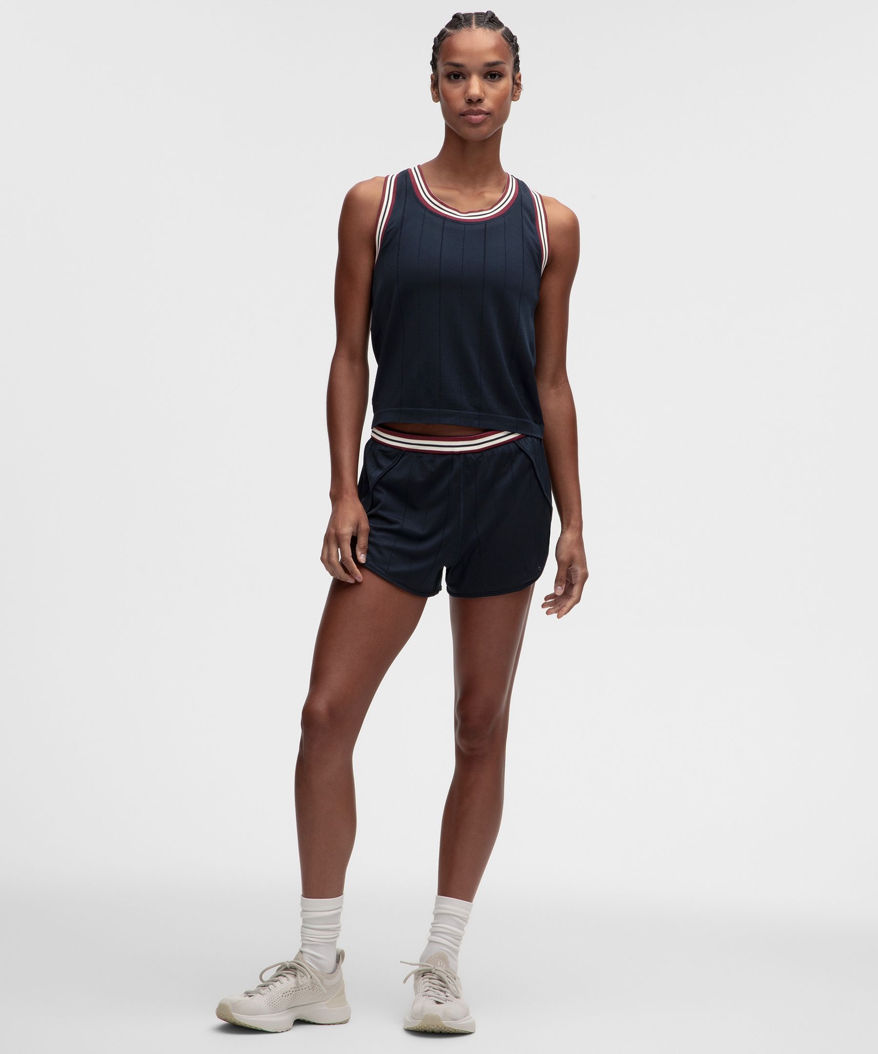 Seamless Stripe Trim Tank Top