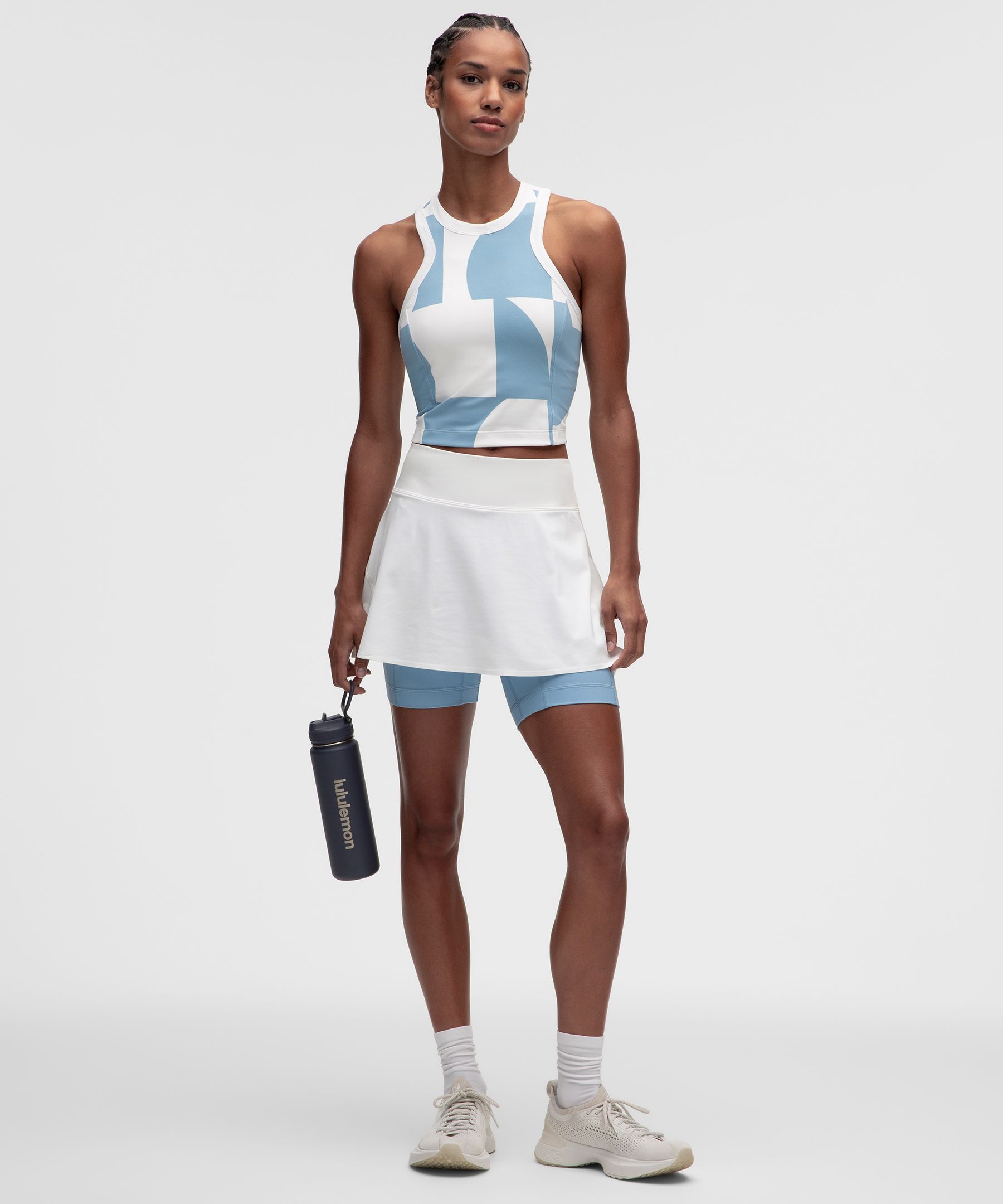 High-Neck Racerback Tennis Tank Top *Trim