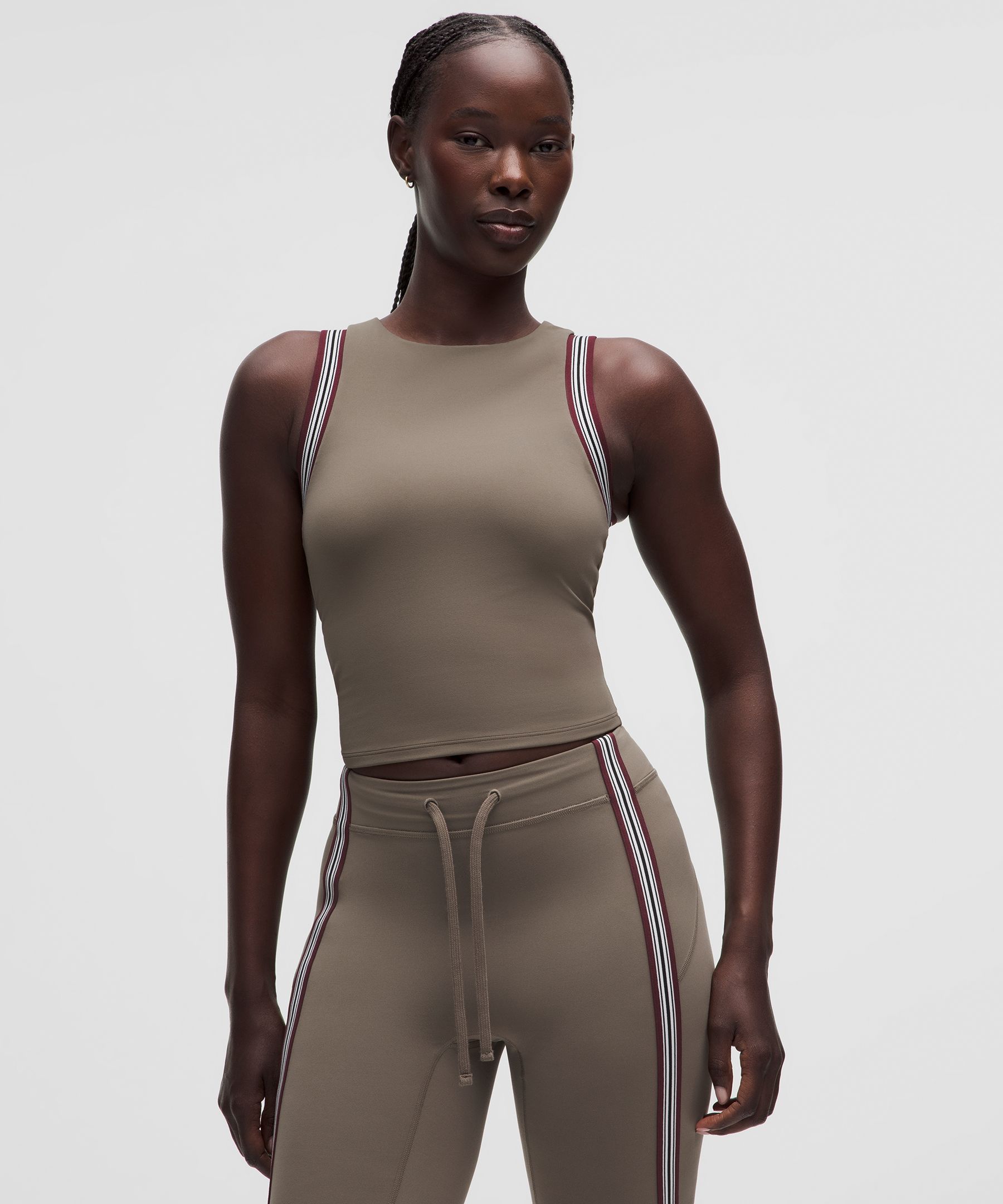 Groove High-Neck Tank Top *Stripe Trim