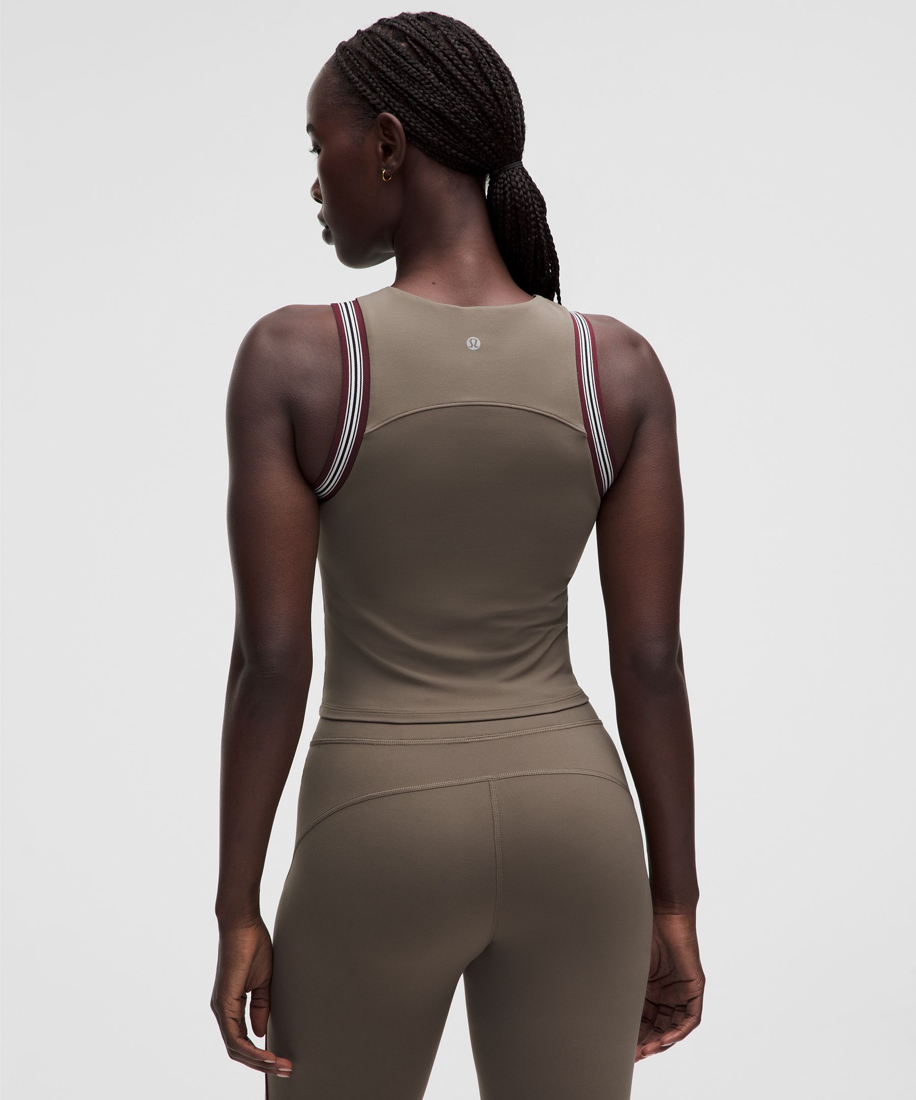 Groove High-Neck Tank Top *Stripe Trim