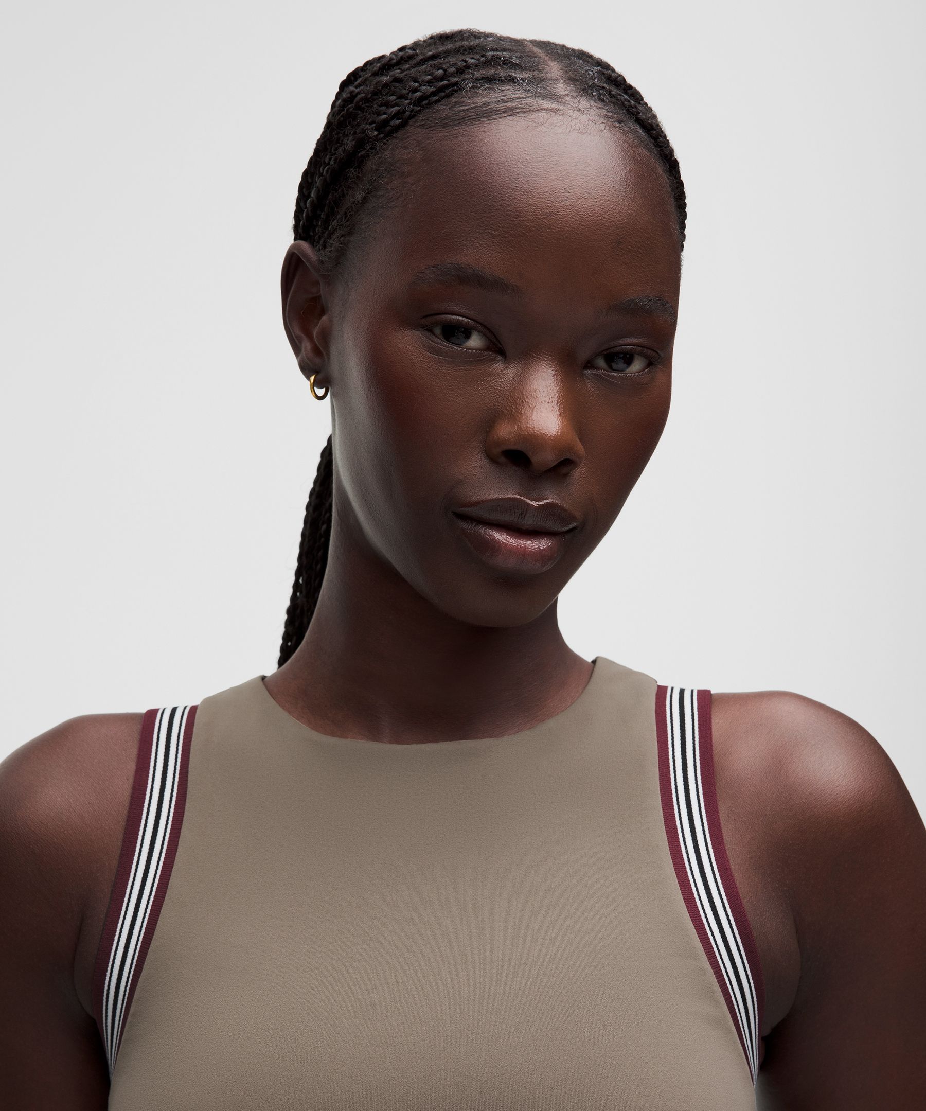 Groove High-Neck Tank Top *Stripe Trim