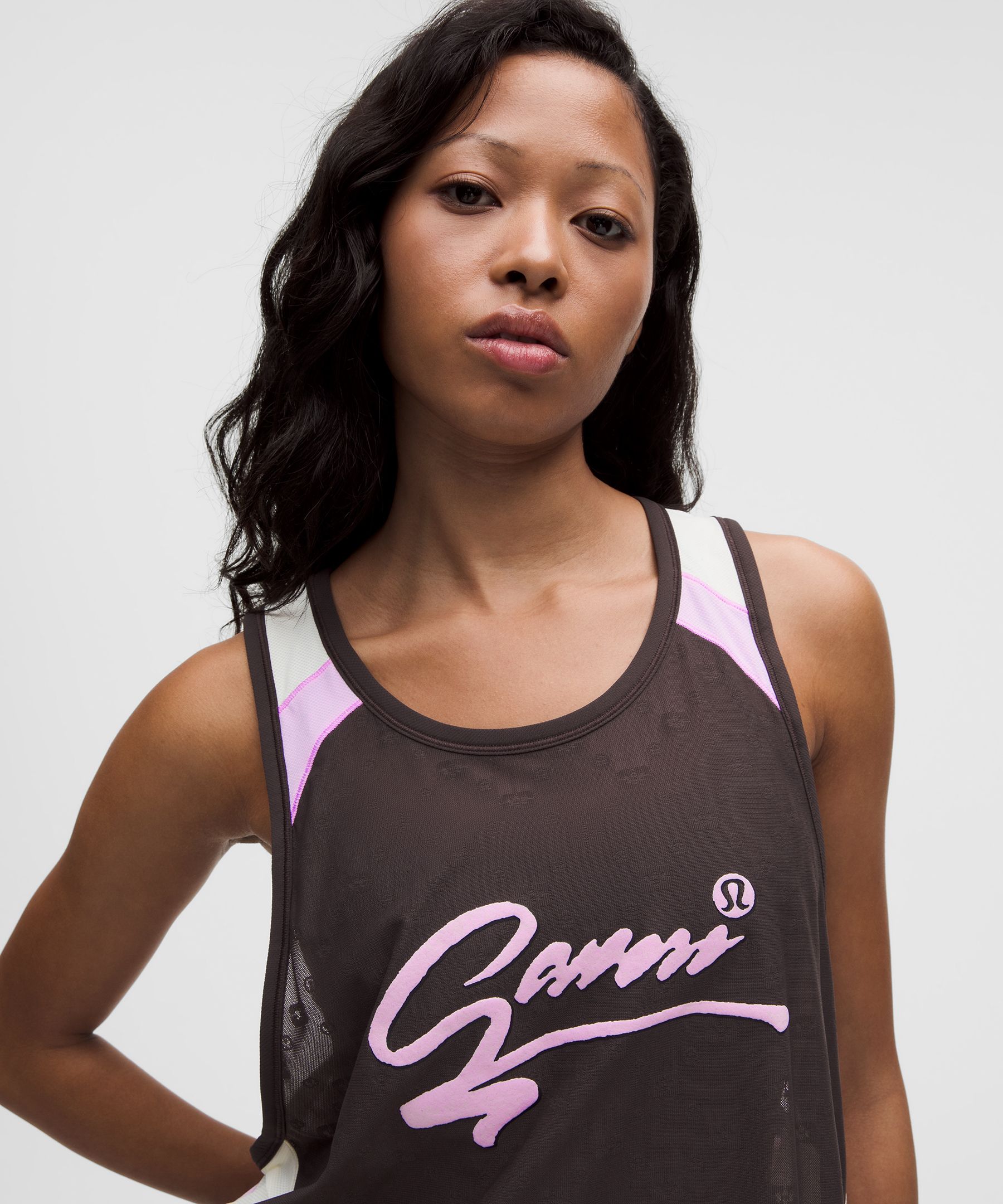 GANNI x lululemon ジャカードメッシュ タンクトップ
